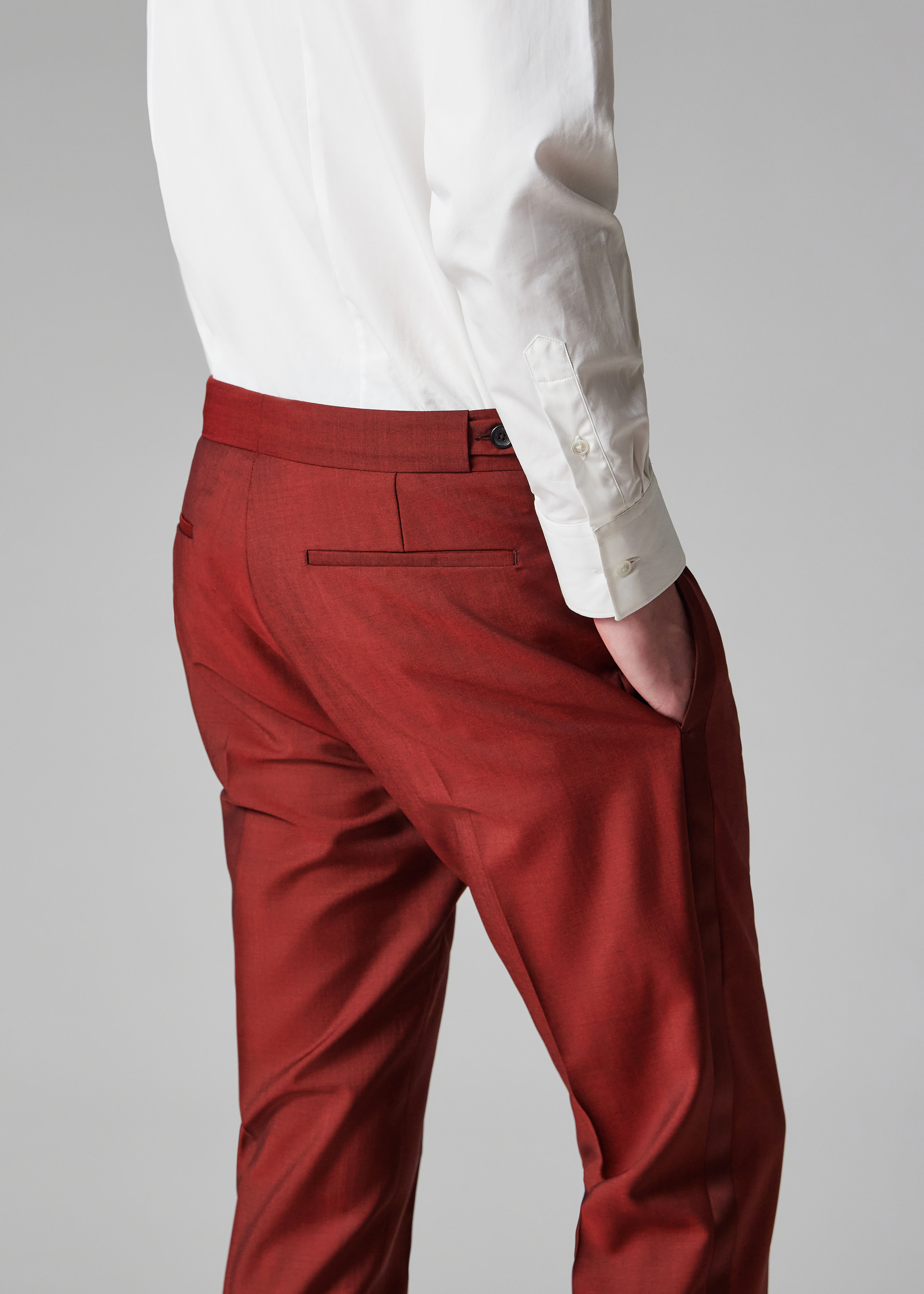 The Soho - Tailored-Fit Burgundy Wool-Mohair Evening Suit thumbnail 9