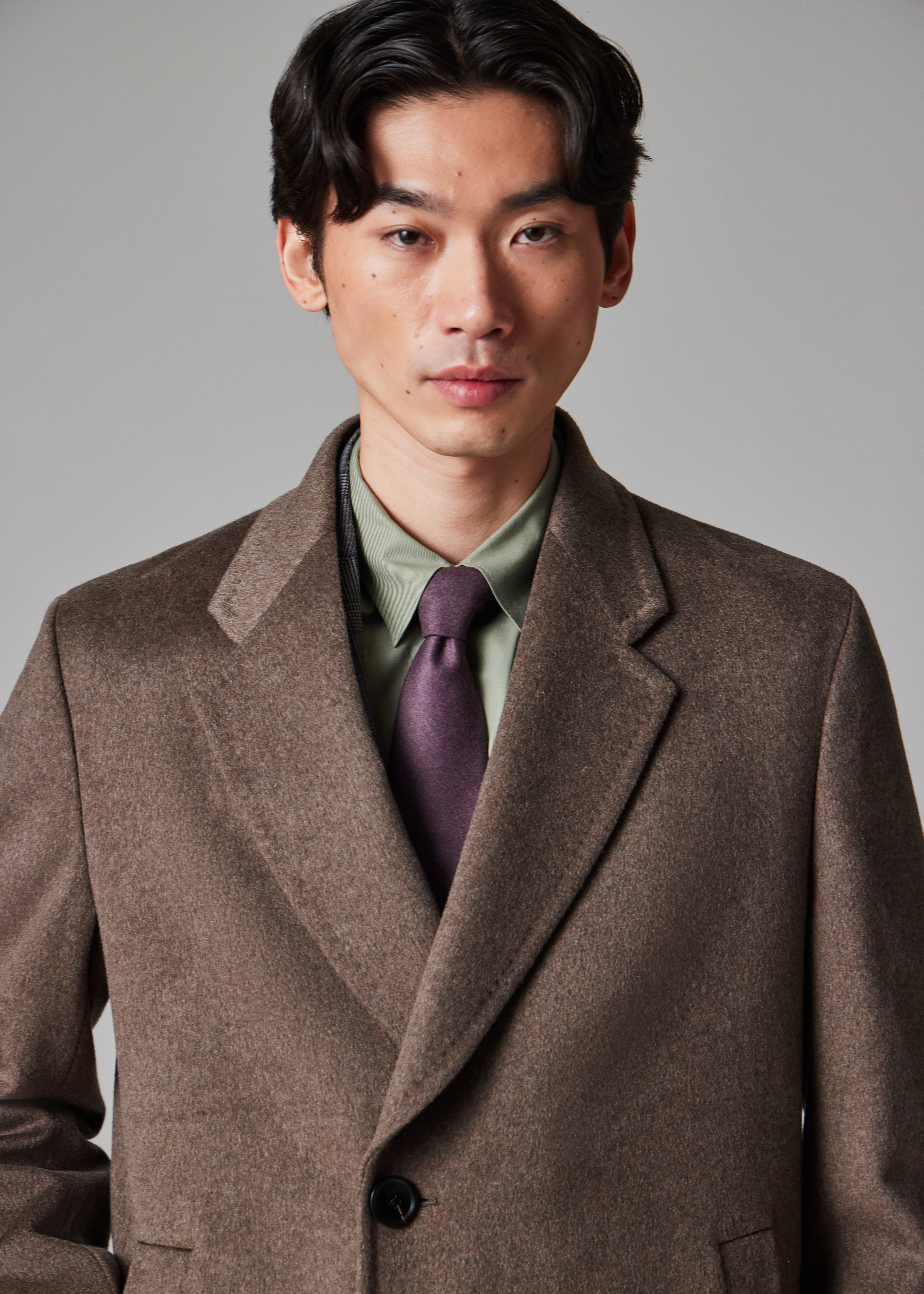 Paul Smith Taupe Wool-Cashmere Overcoat | King's Cross