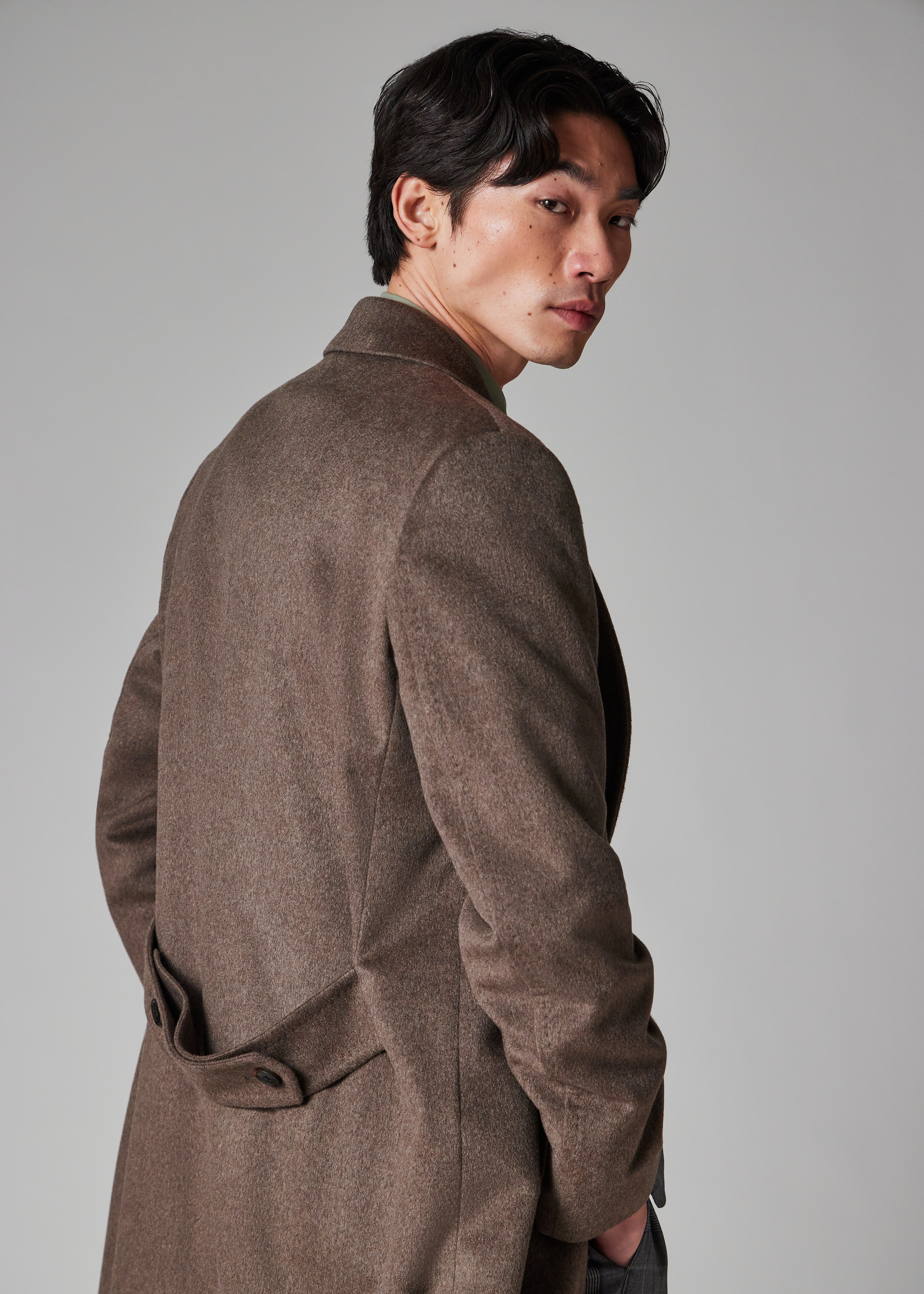 Paul Smith Taupe Wool-Cashmere Overcoat | King's Cross