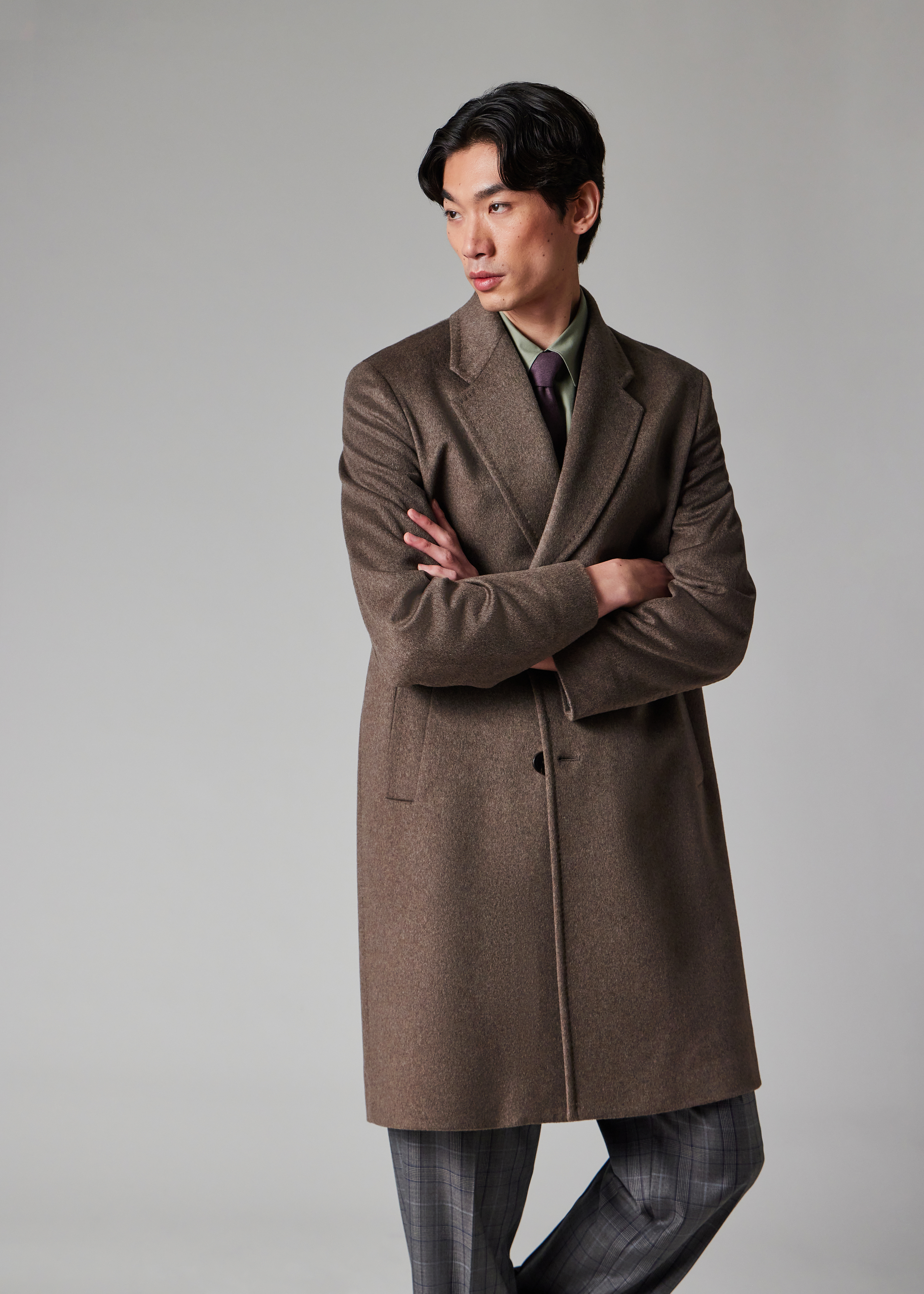 Paul Smith Taupe Wool-Cashmere Overcoat | King