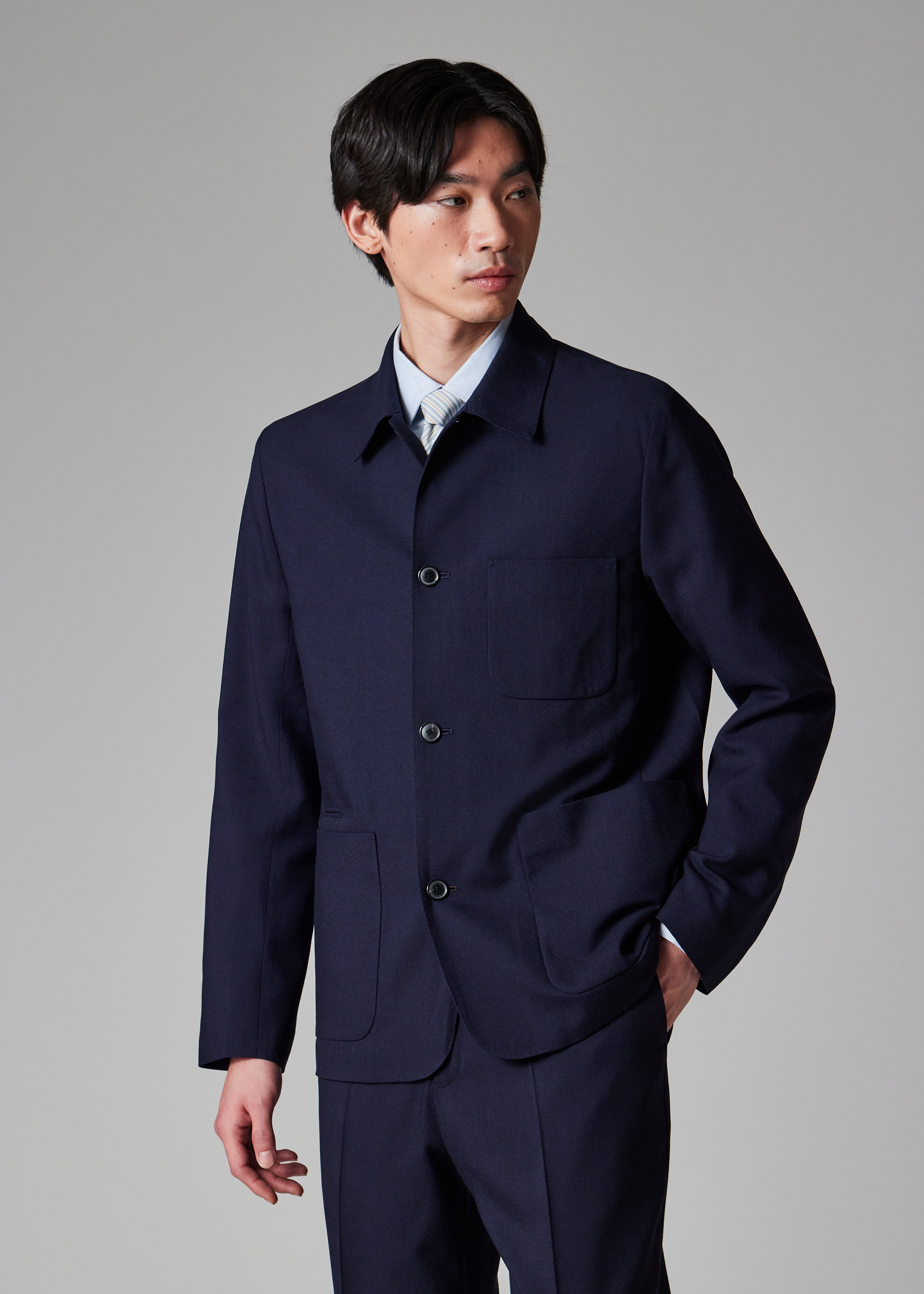 Paul Smith LONDON ウール スタジャン ジャケット ネイビー M