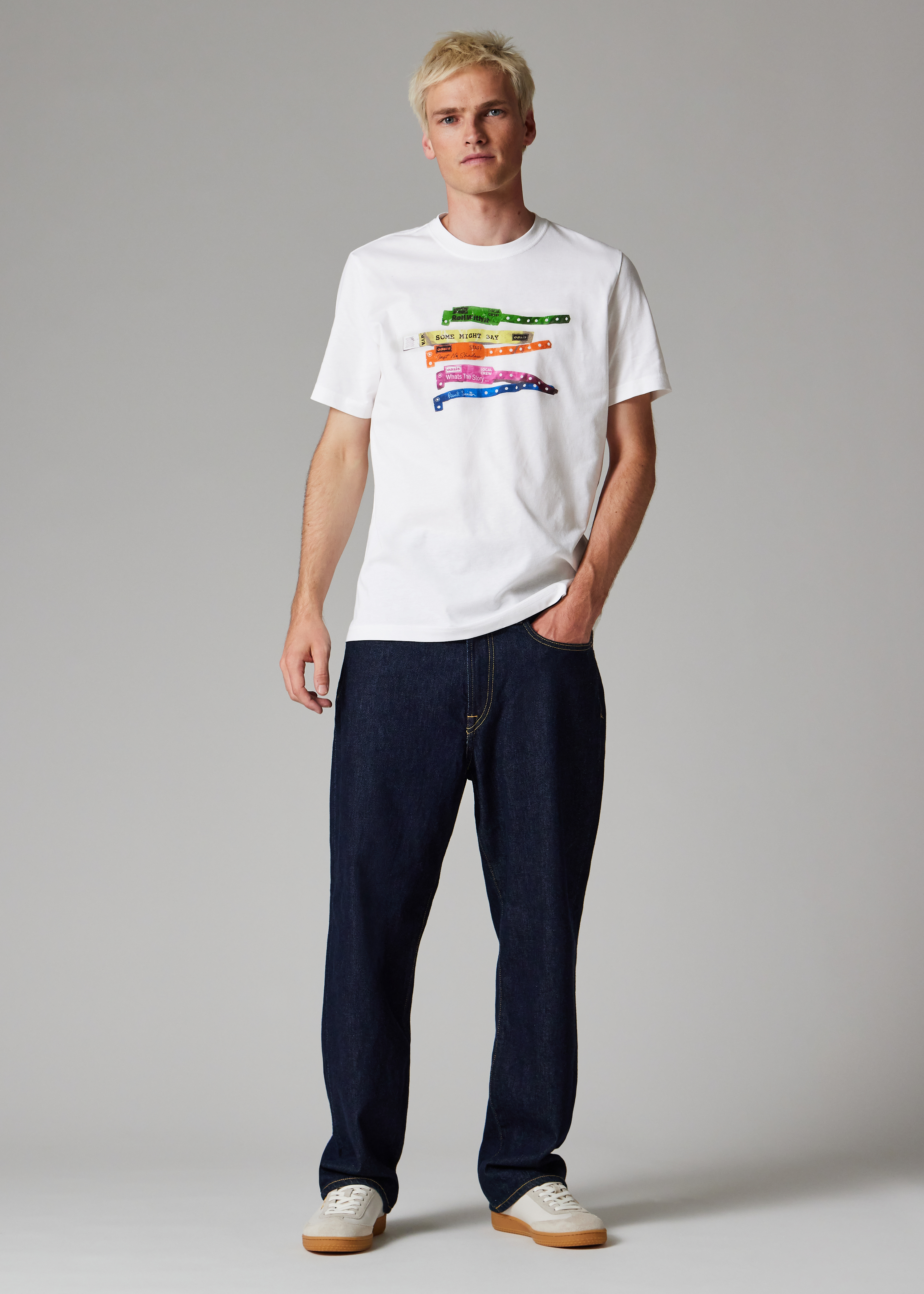 Paul Smith x Oasis - White Wristbands Print T-Shirt