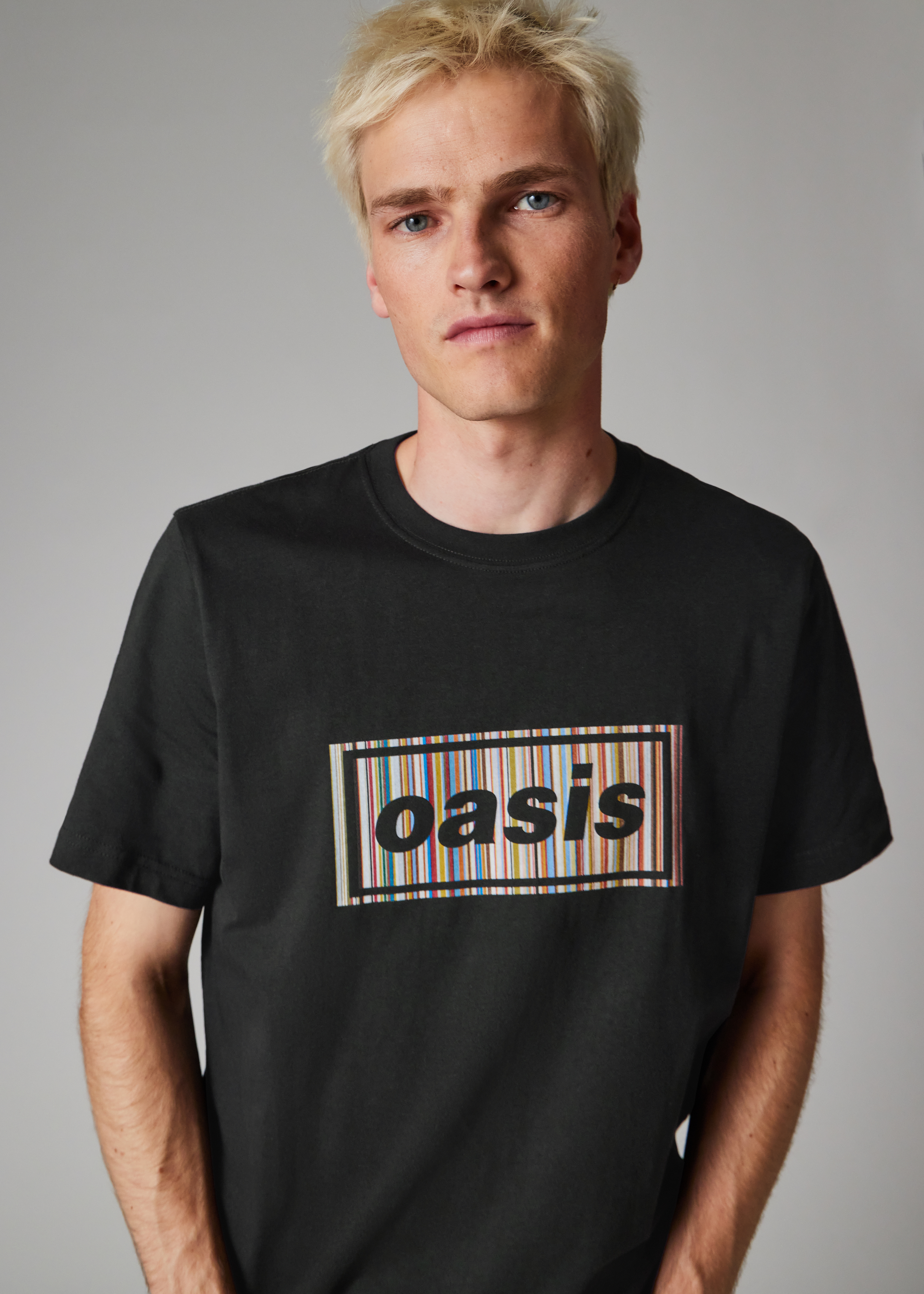 Paul Smith x Oasis - Black 'Signature Stripe' Logo T-Shirt