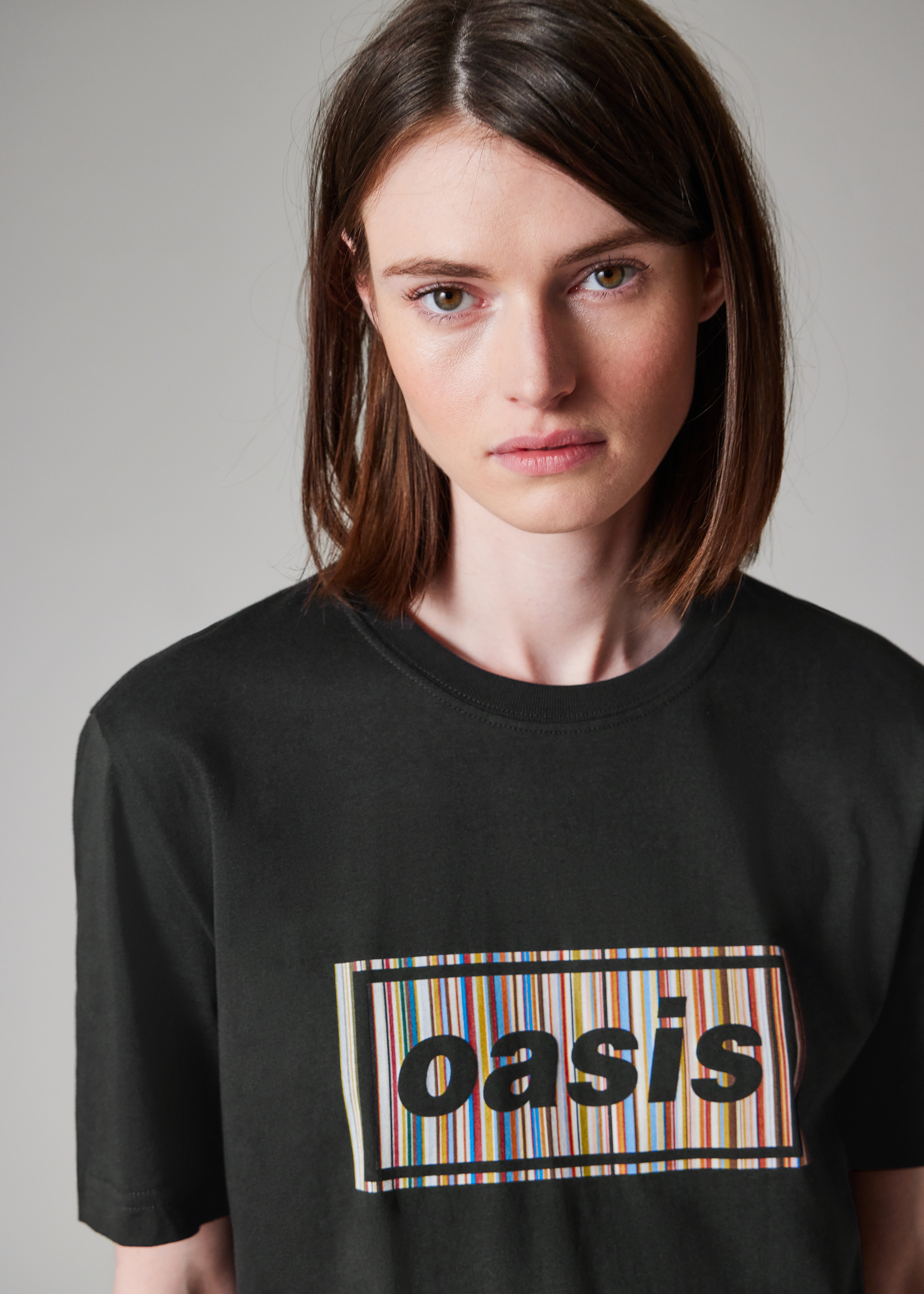 Paul Smith x Oasis - Black 'Signature Stripe' Logo T-Shirt