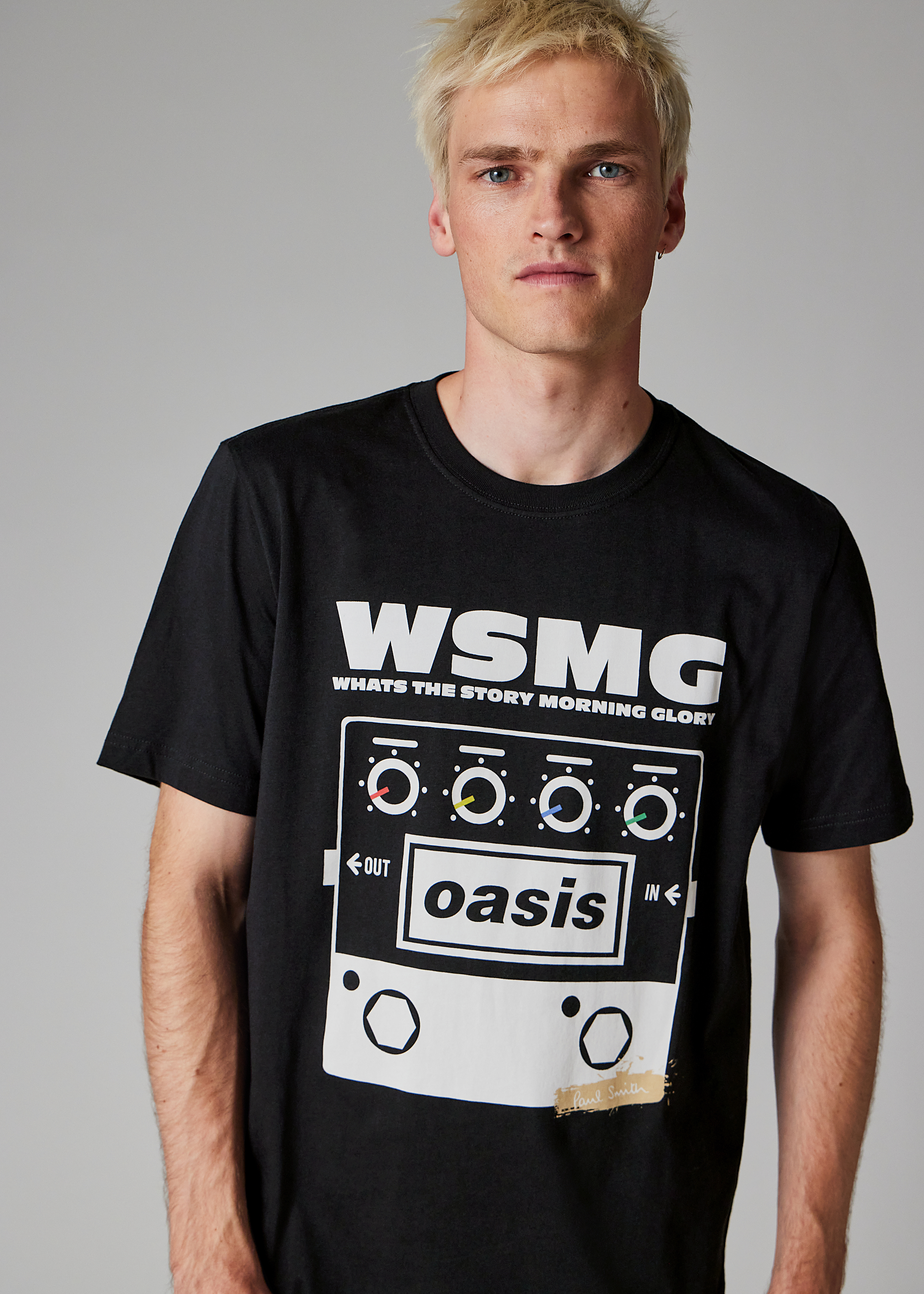 Paul Smith x Oasis - Black Guitar Pedals Print T-Shirt