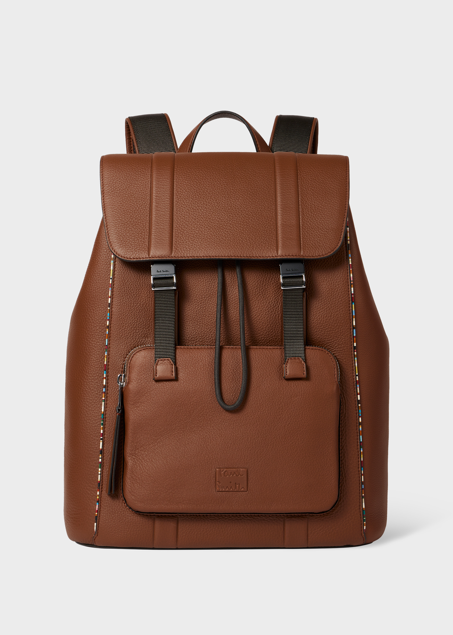 Paul Smith Brown Leather Flap Backpack | King's Cross