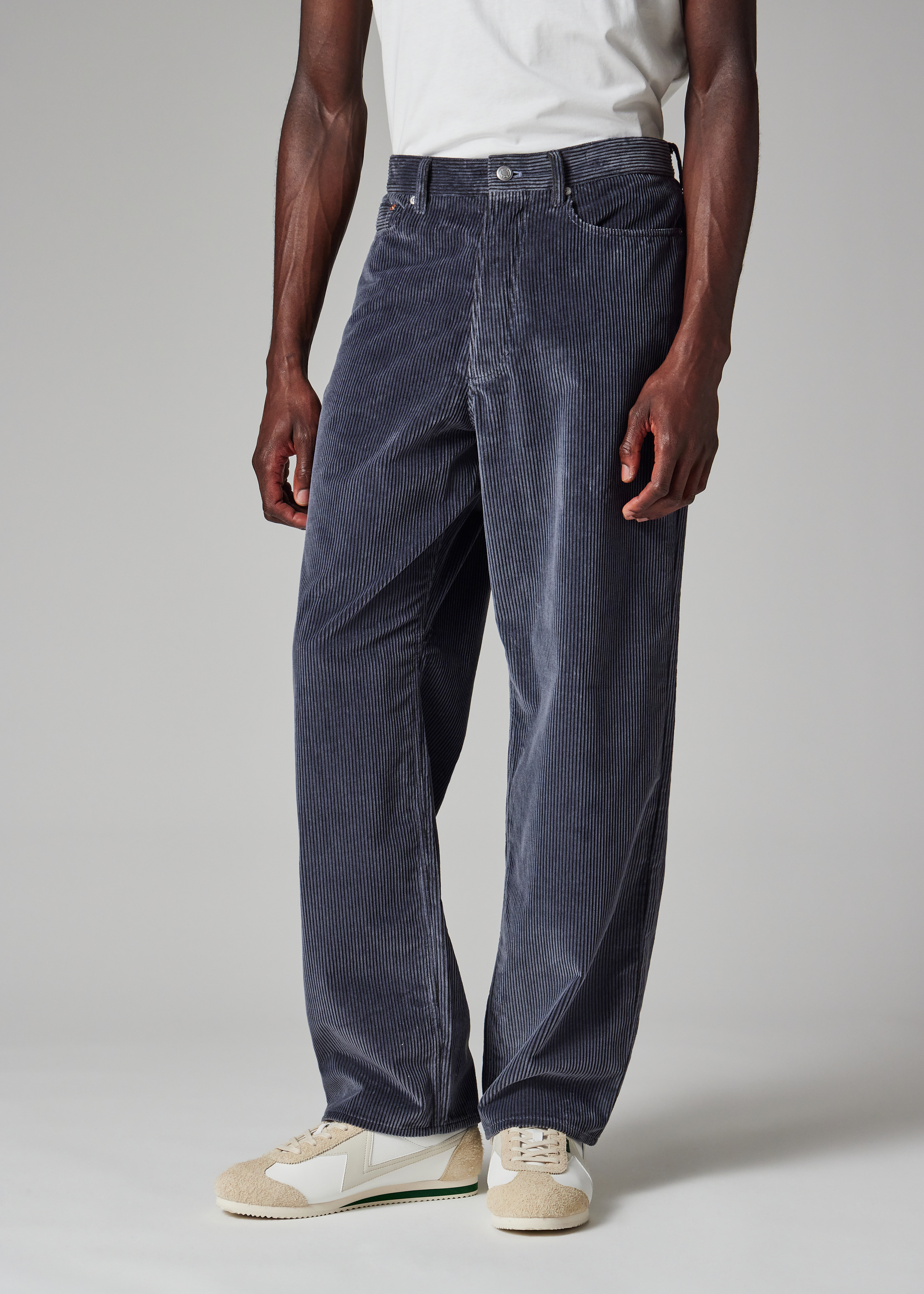 Paul Smith Soft Blue Two-Tone Corduroy Trousers | King's Cross