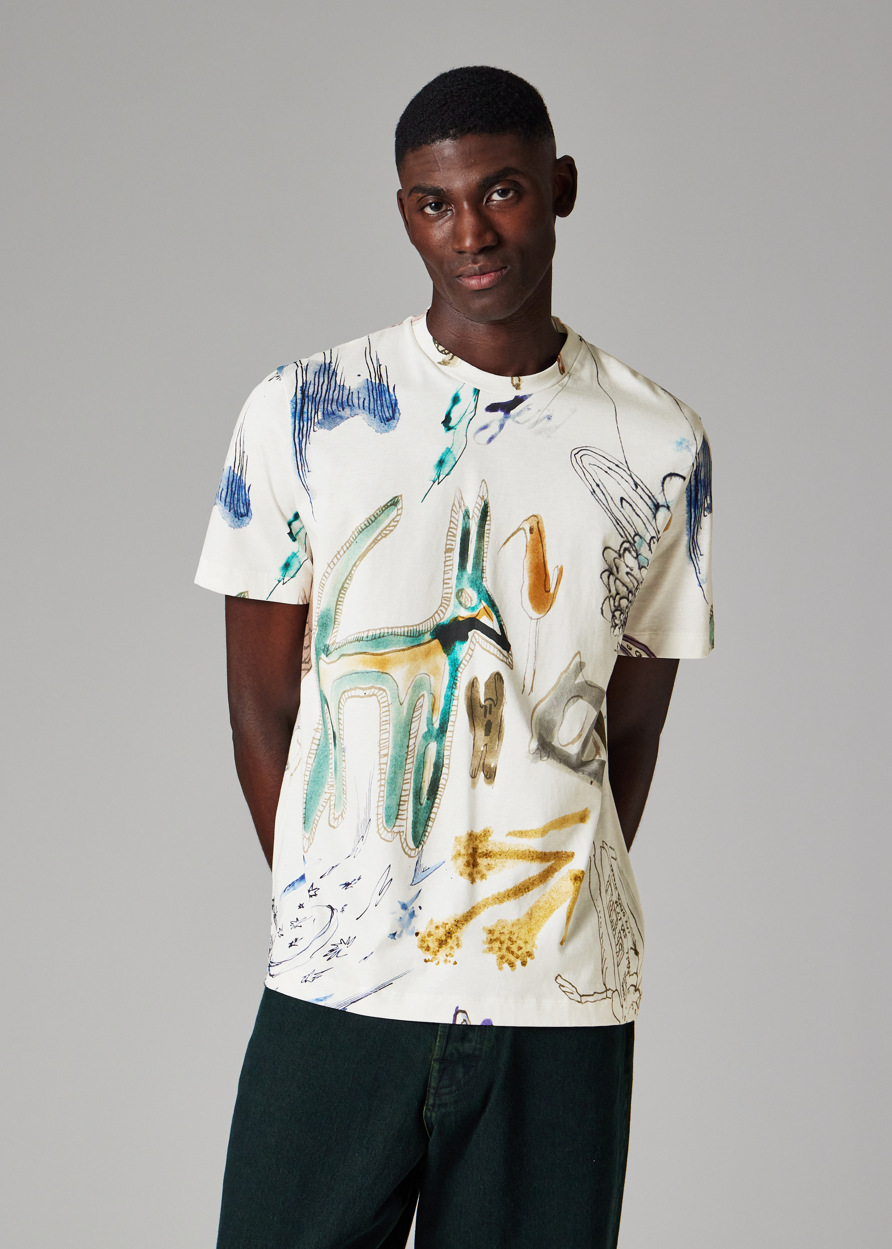 Paul Smith White 'Little Beasts' Print T-Shirt | King's Cross