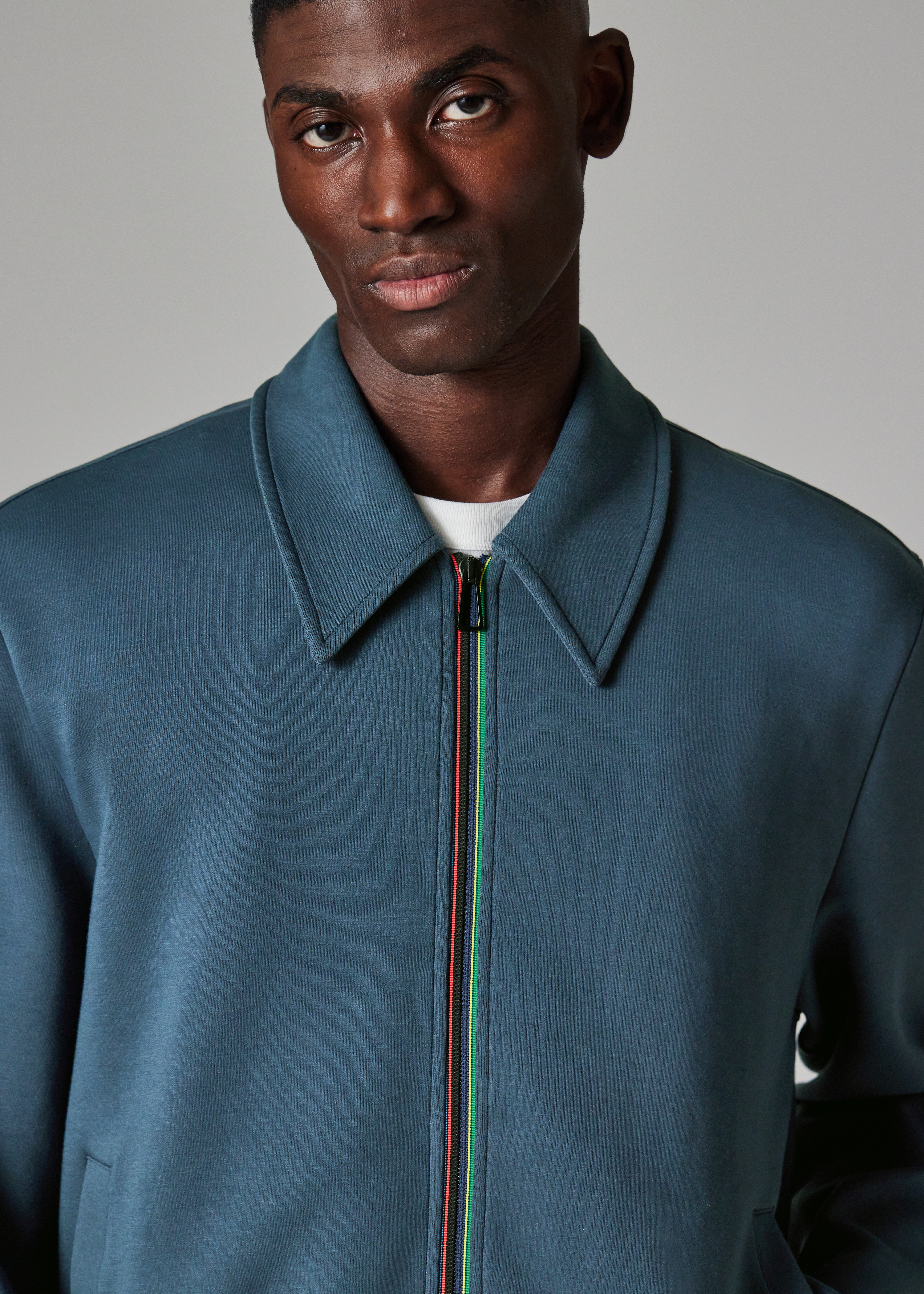 トップス paulsmith London archive zip up sweater Dark Navy Cotton Zip-Front Zebra Logo Hoodie