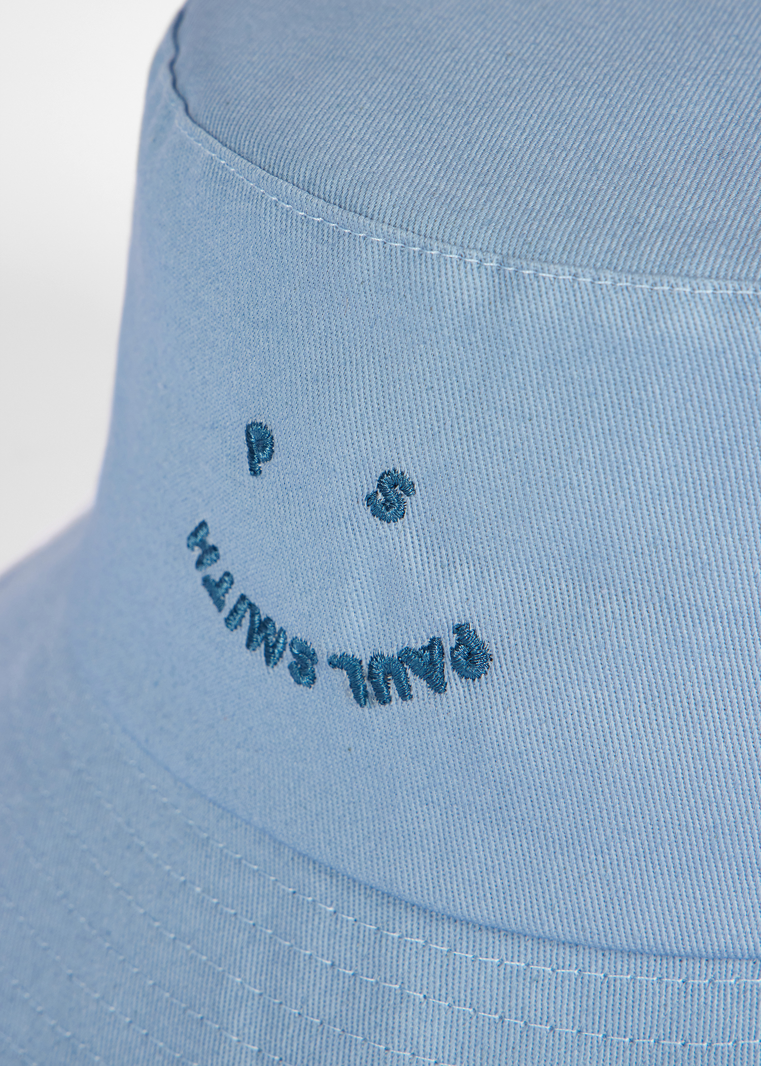 Paul Smith Sky Blue \'Happy\' Faux Shearling Lining‎ Bucket Hat Men main image 2