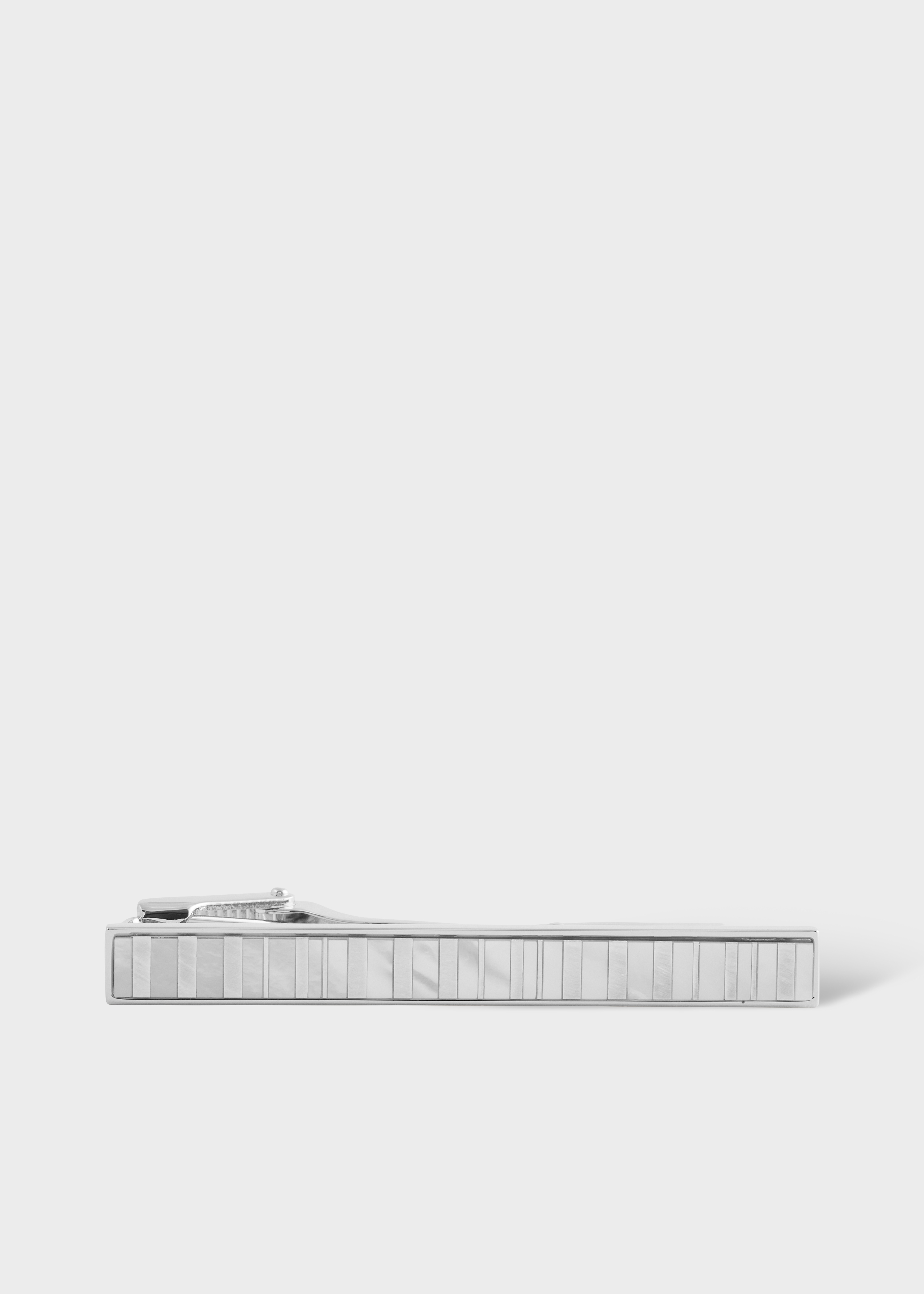 Men's Gold Mother-of-Pearl Stripe Tie Clip