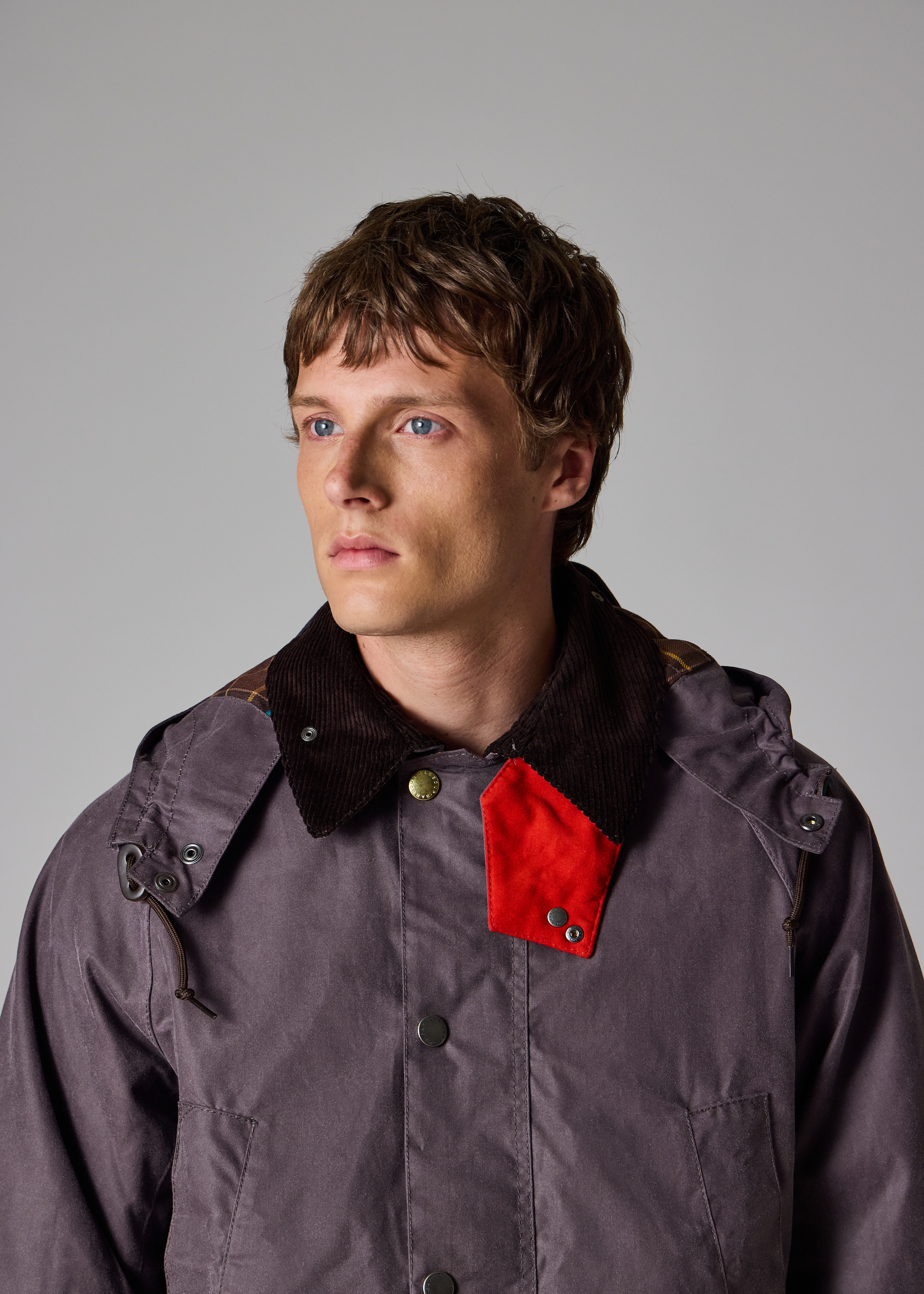 Paul Smith loves Barbour - Grey Lilac Waxed Hood