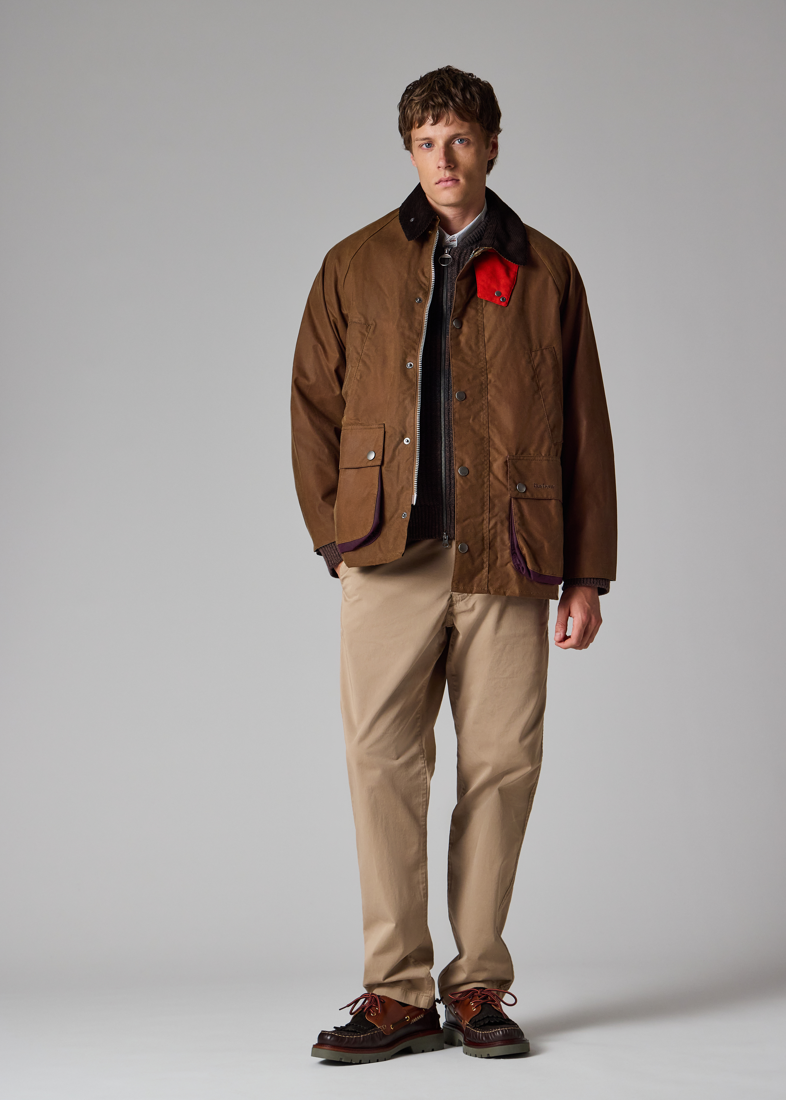 Paul Smith loves Barbour - Tan Oversized Bedale Wax Jacket