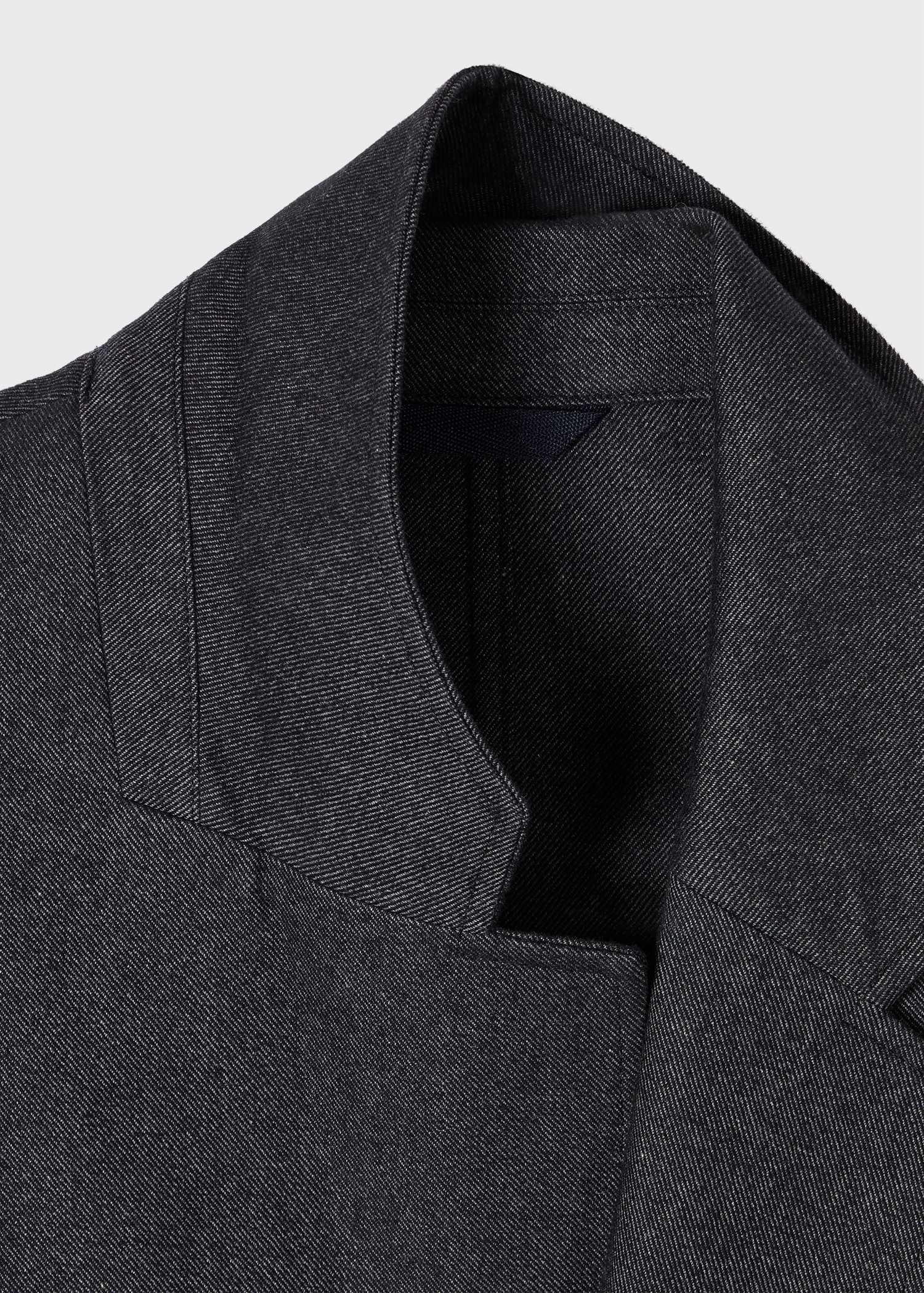 Charcoal Grey Brushed Twill Two Button Blazer thumbnail 2