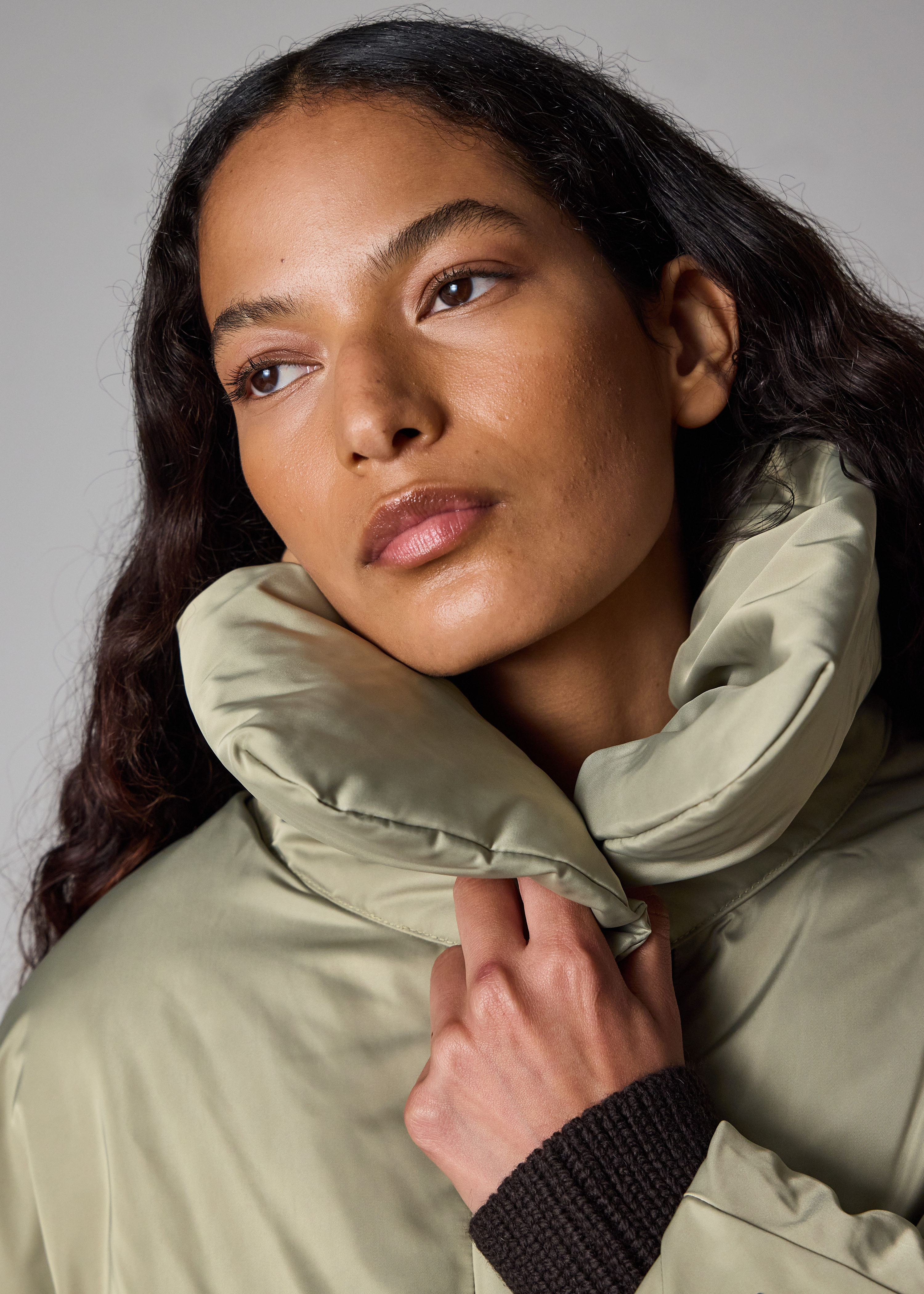 Paul Smith Women's Sage Green Down Puffer Jacket King's Cross