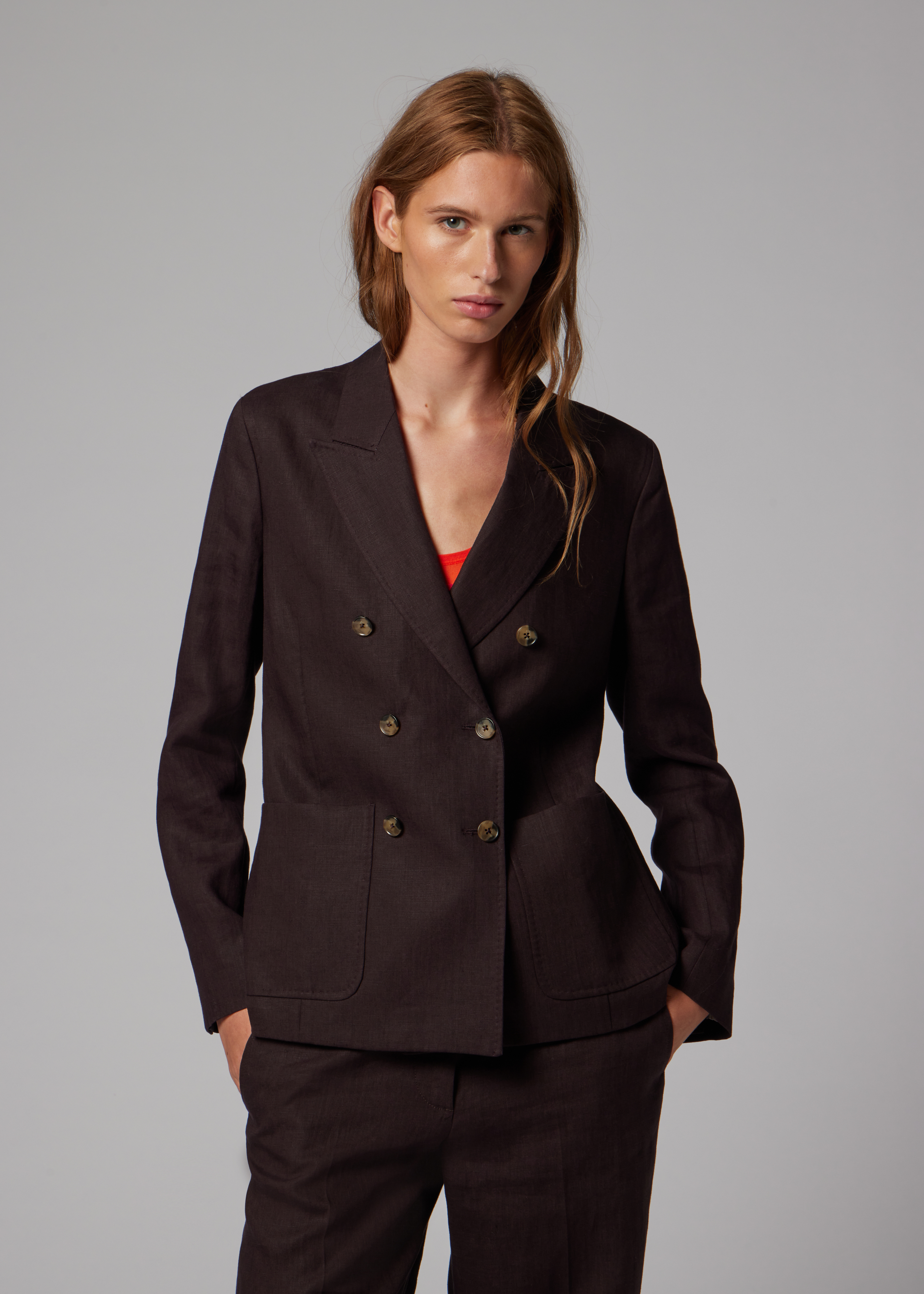 Women's Aubergine Double Breasted Blazer Paul Smith