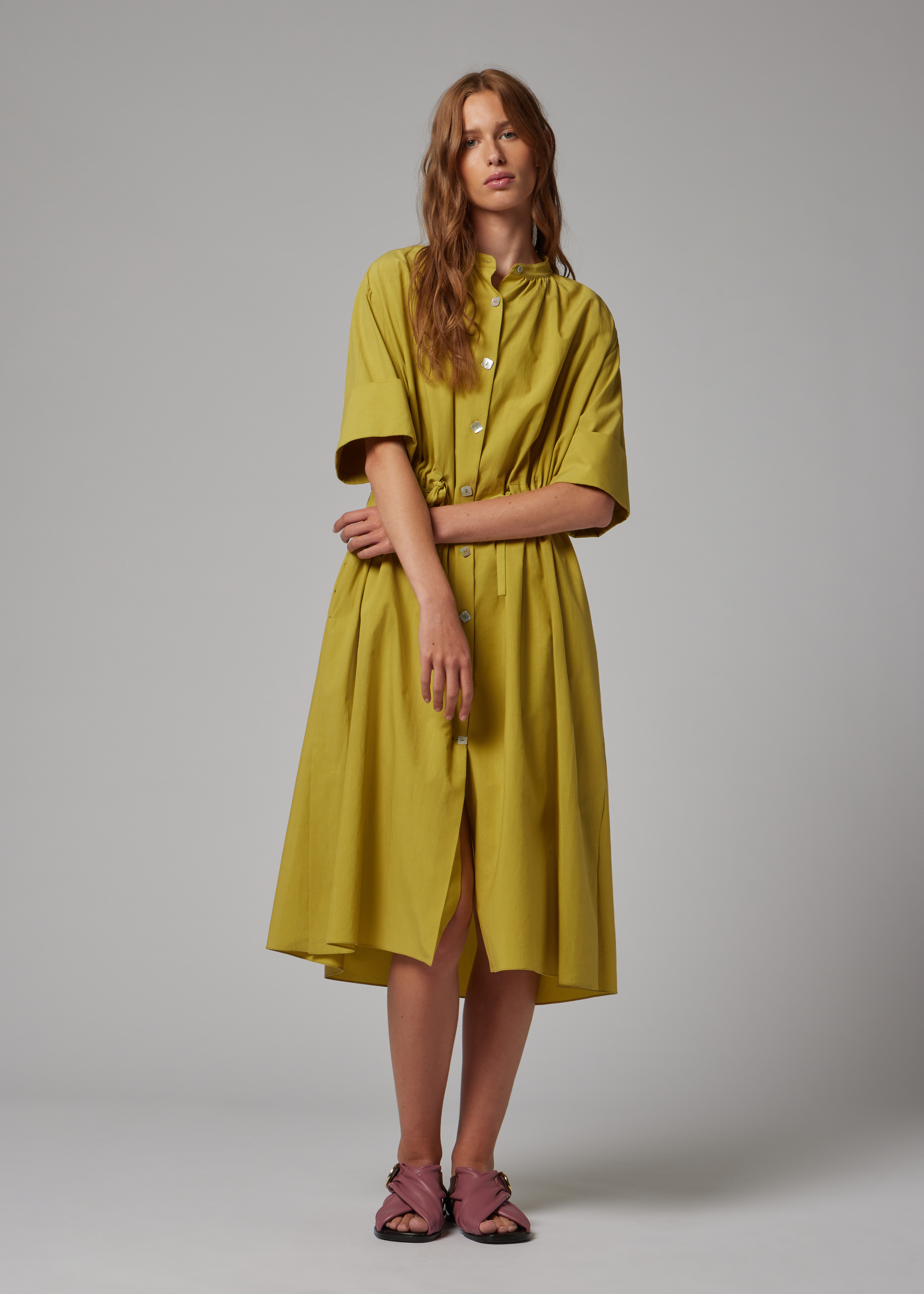 Paul Smith Women's Lime Lyocell-Cotton Shirt Dress | King's Cross