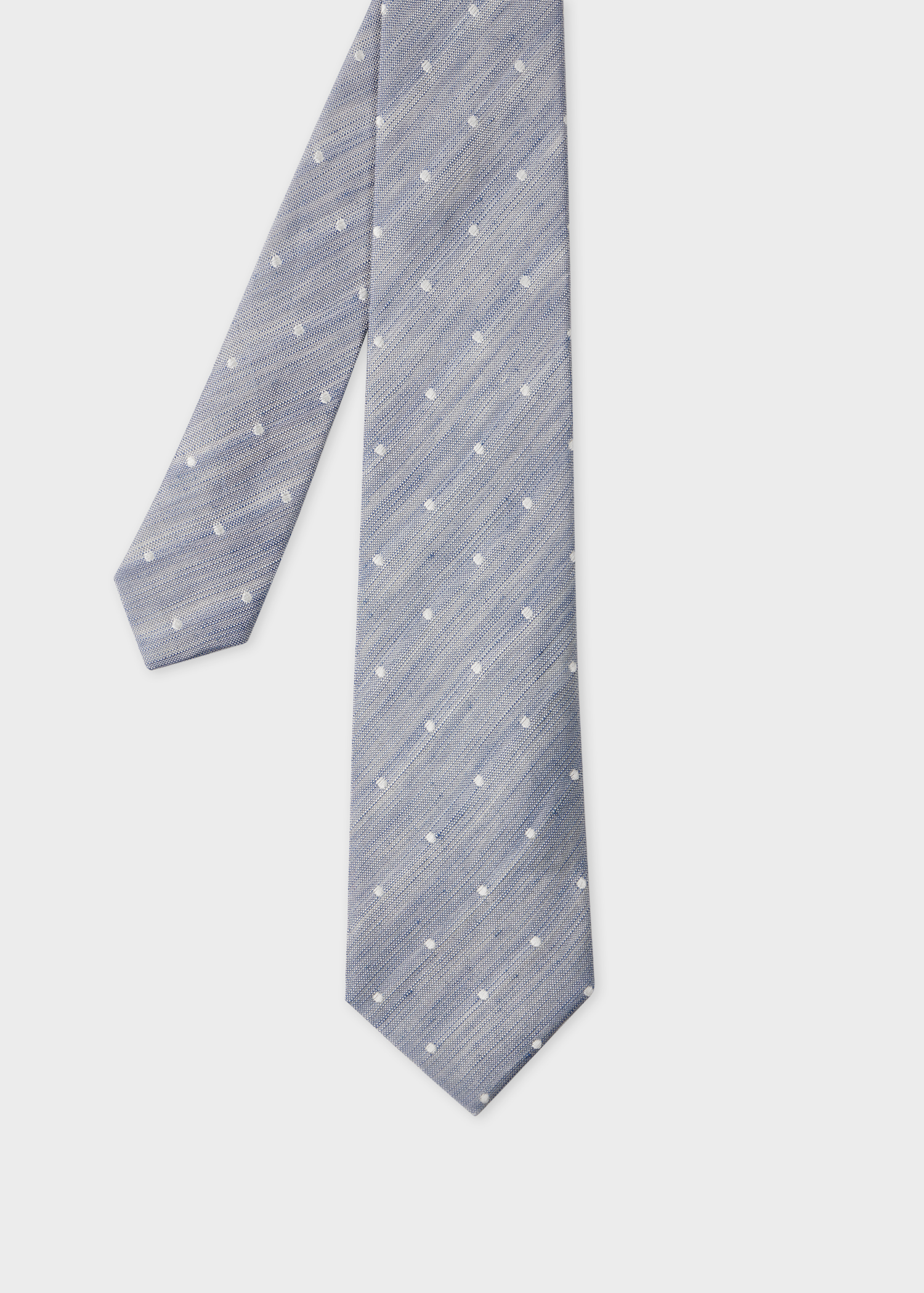 小物 Paulsmith polka dot tie Men's Blue Marl 'Polka Dot' Tie