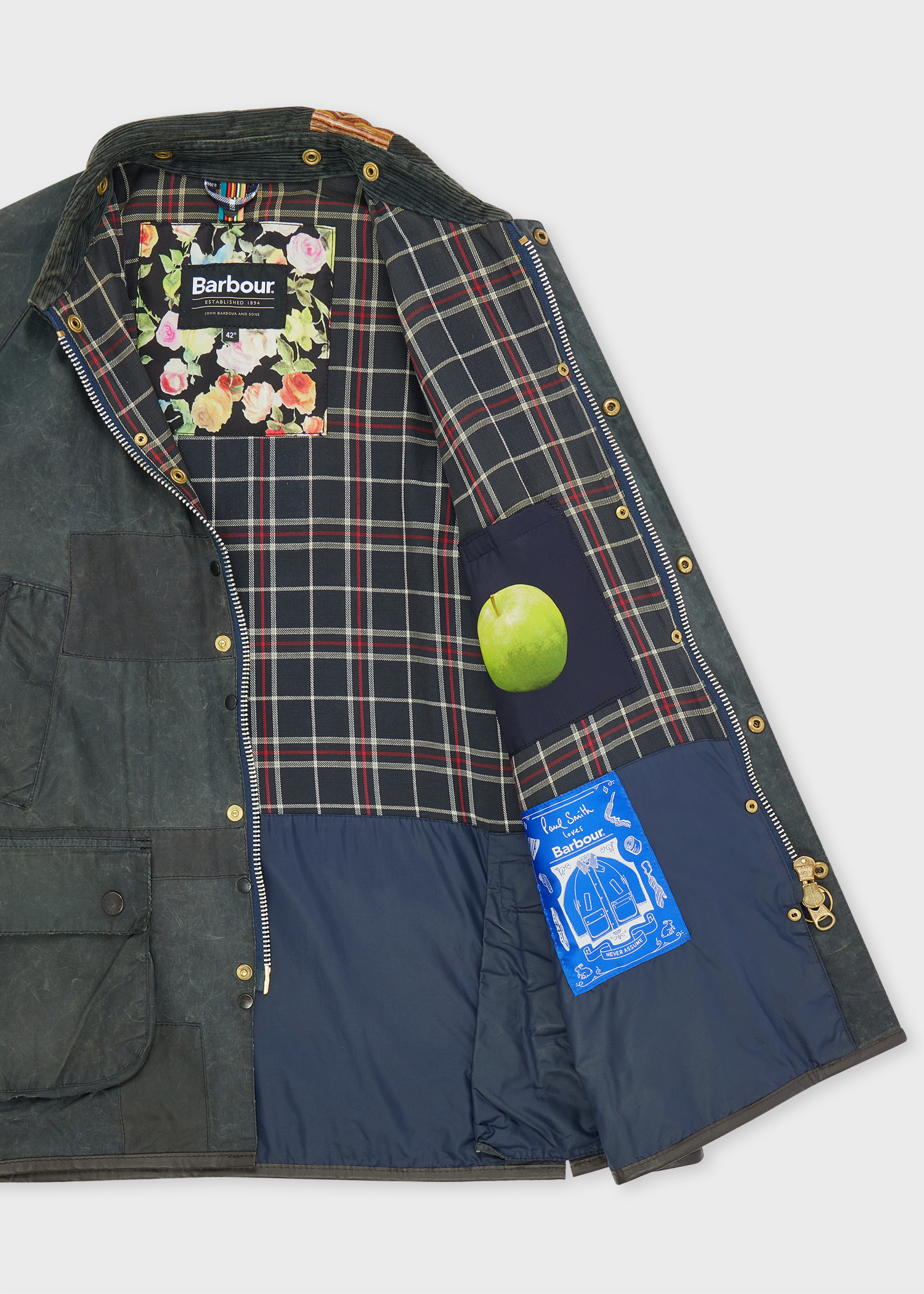 Paul Smith loves Barbour - Re-Loved Navy Waxed Jacket thumbnail 10