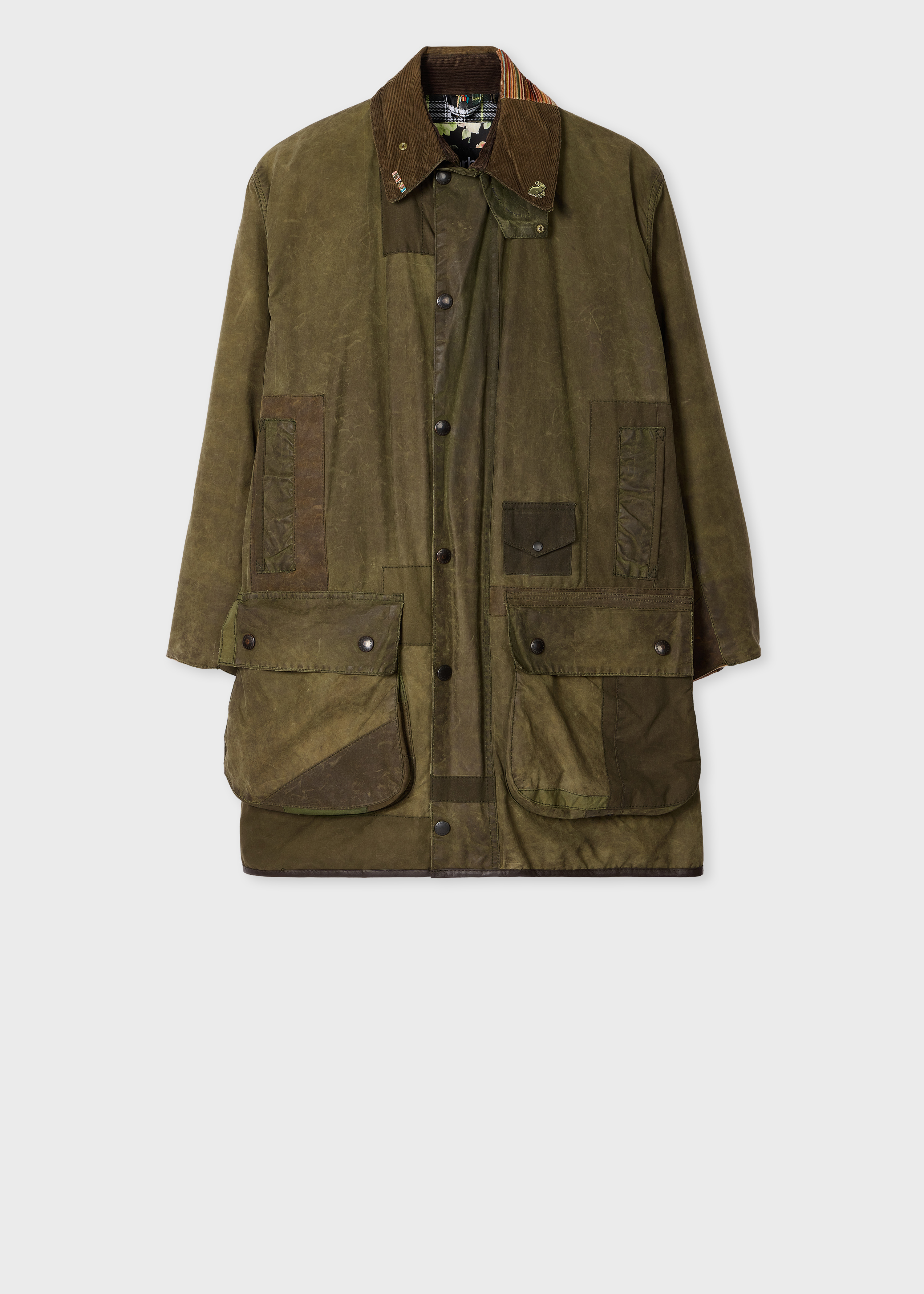 Paul Smith loves Barbour - Re-Loved Green Waxed Jacket thumbnail 7