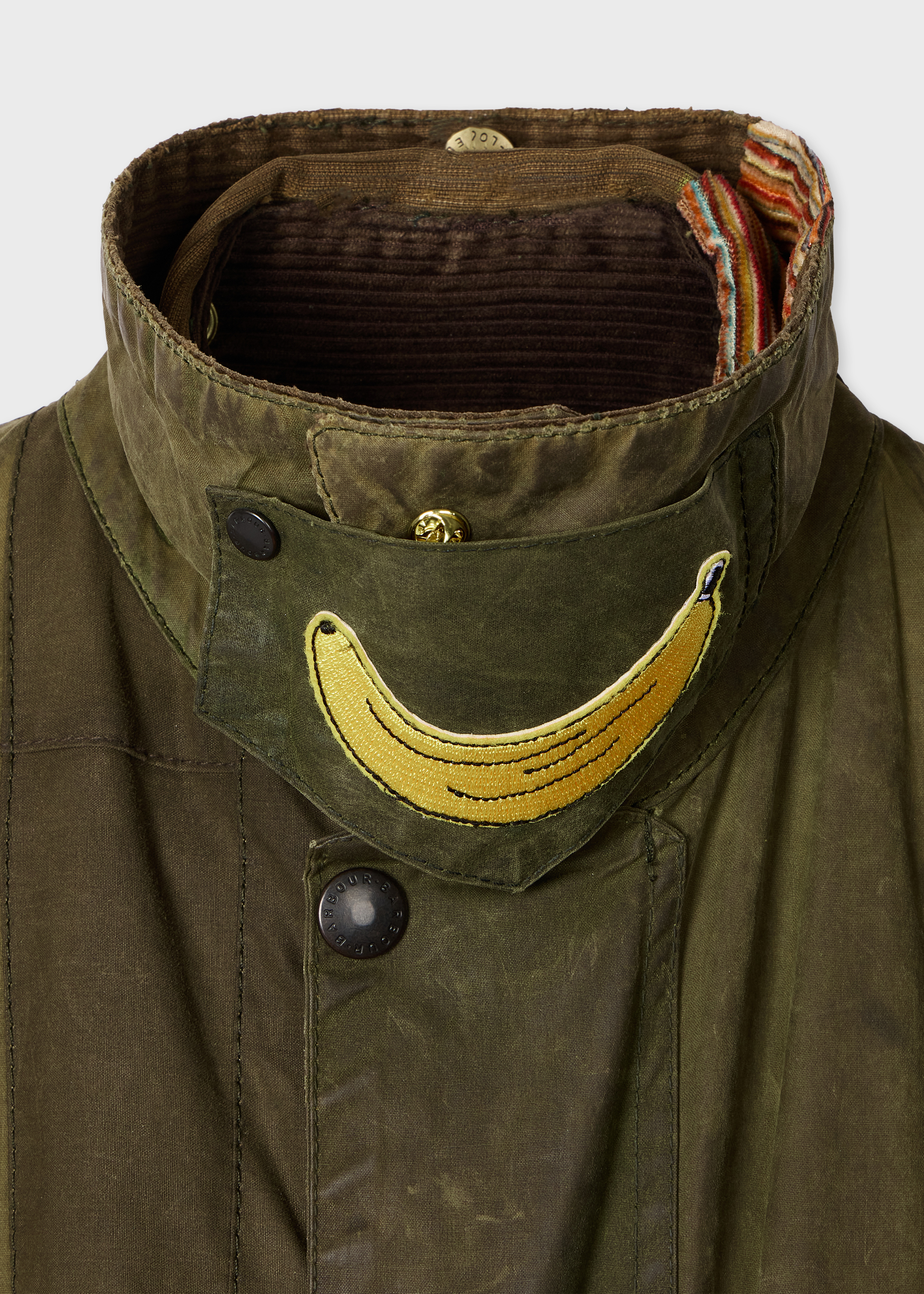 Paul Smith loves Barbour - Re-Loved Green Waxed Jacket thumbnail 8