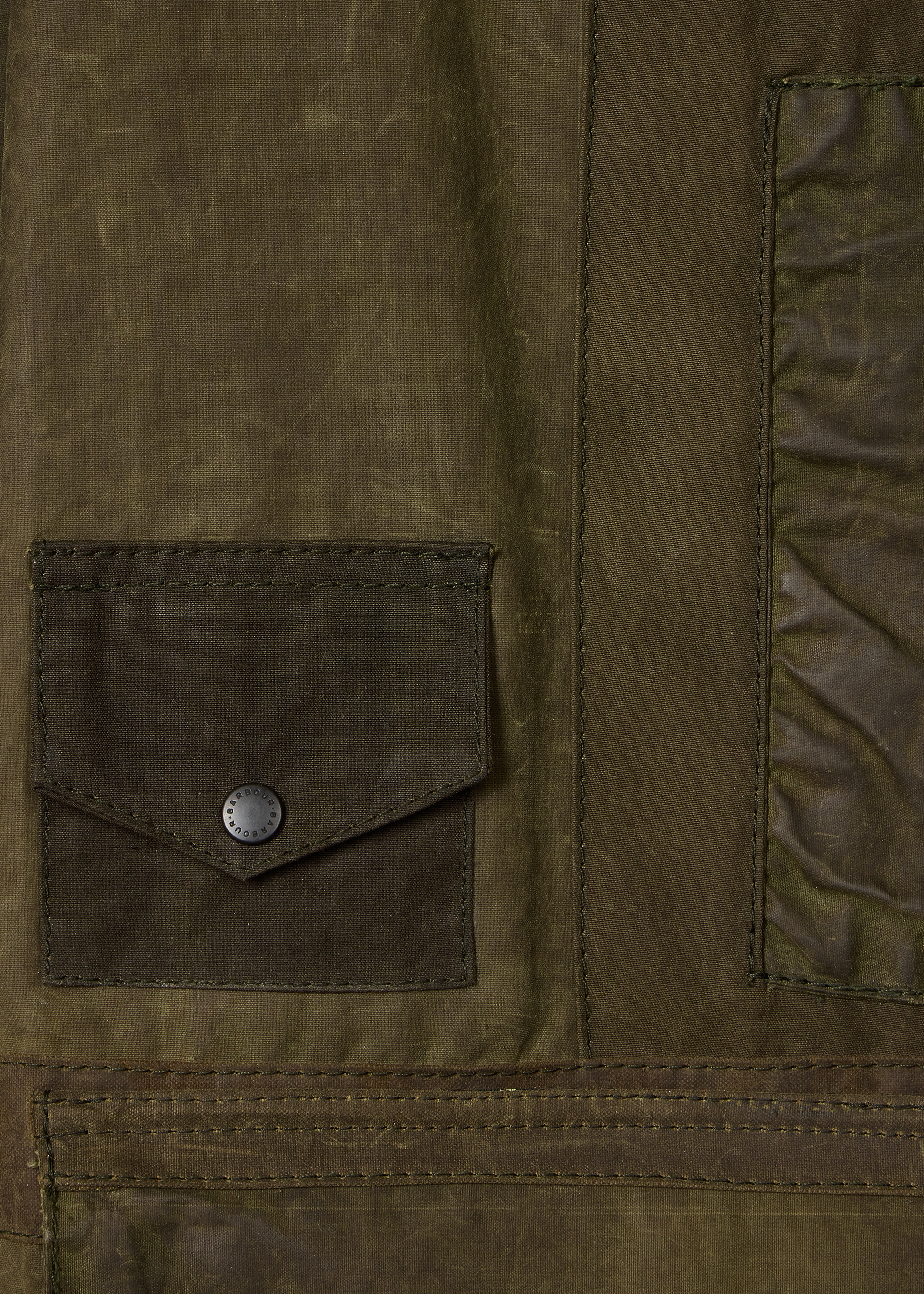 Paul Smith loves Barbour - Re-Loved Green Waxed Jacket thumbnail 9