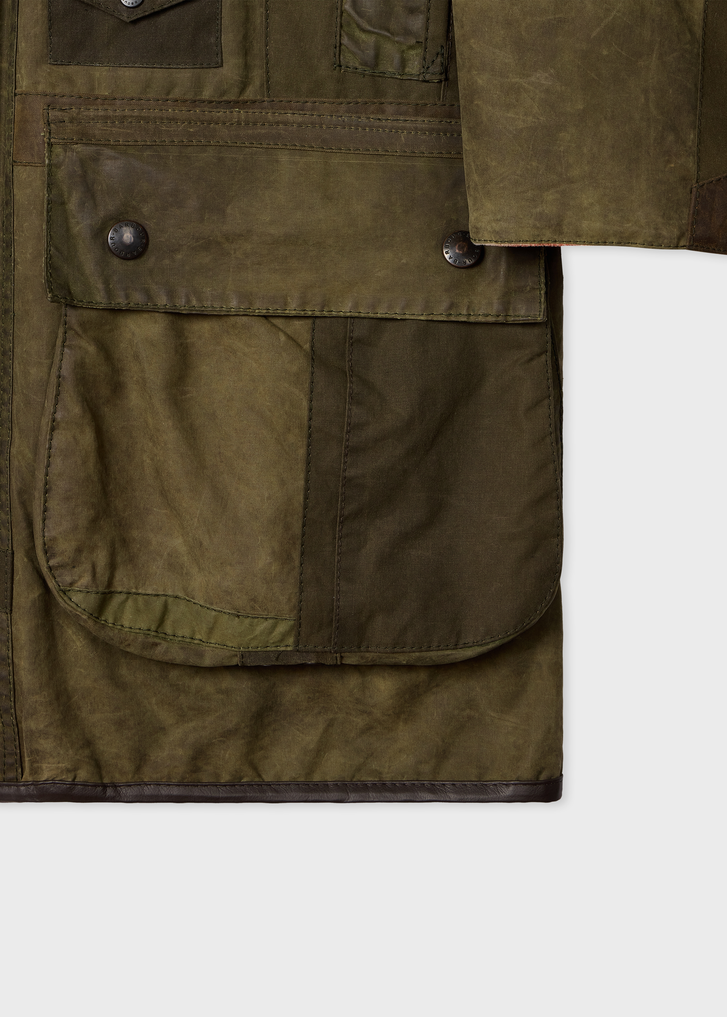 Paul Smith loves Barbour - Re-Loved Green Waxed Jacket thumbnail 11