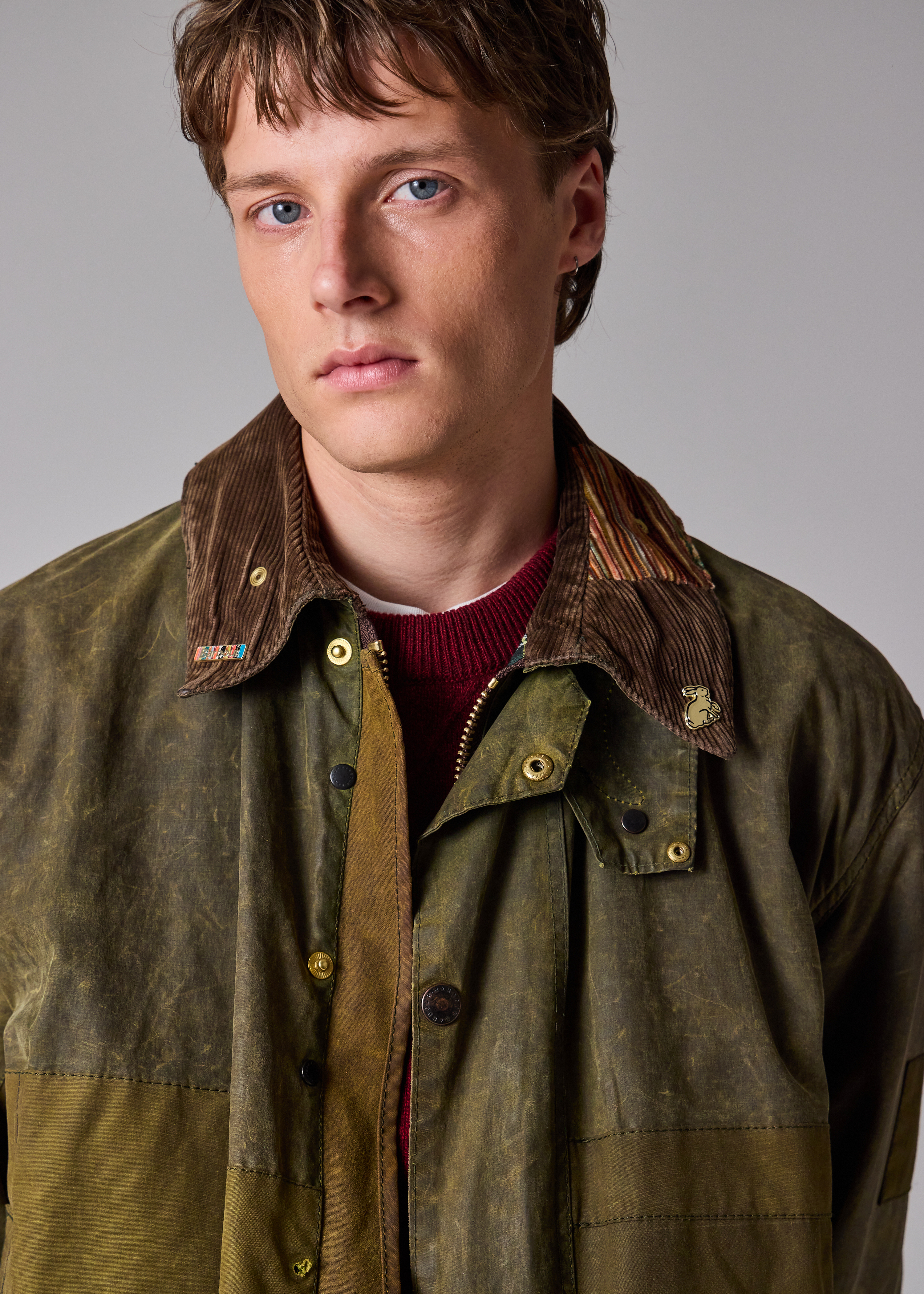 Paul Smith loves Barbour - Re-Loved Green Waxed Jacket Seven