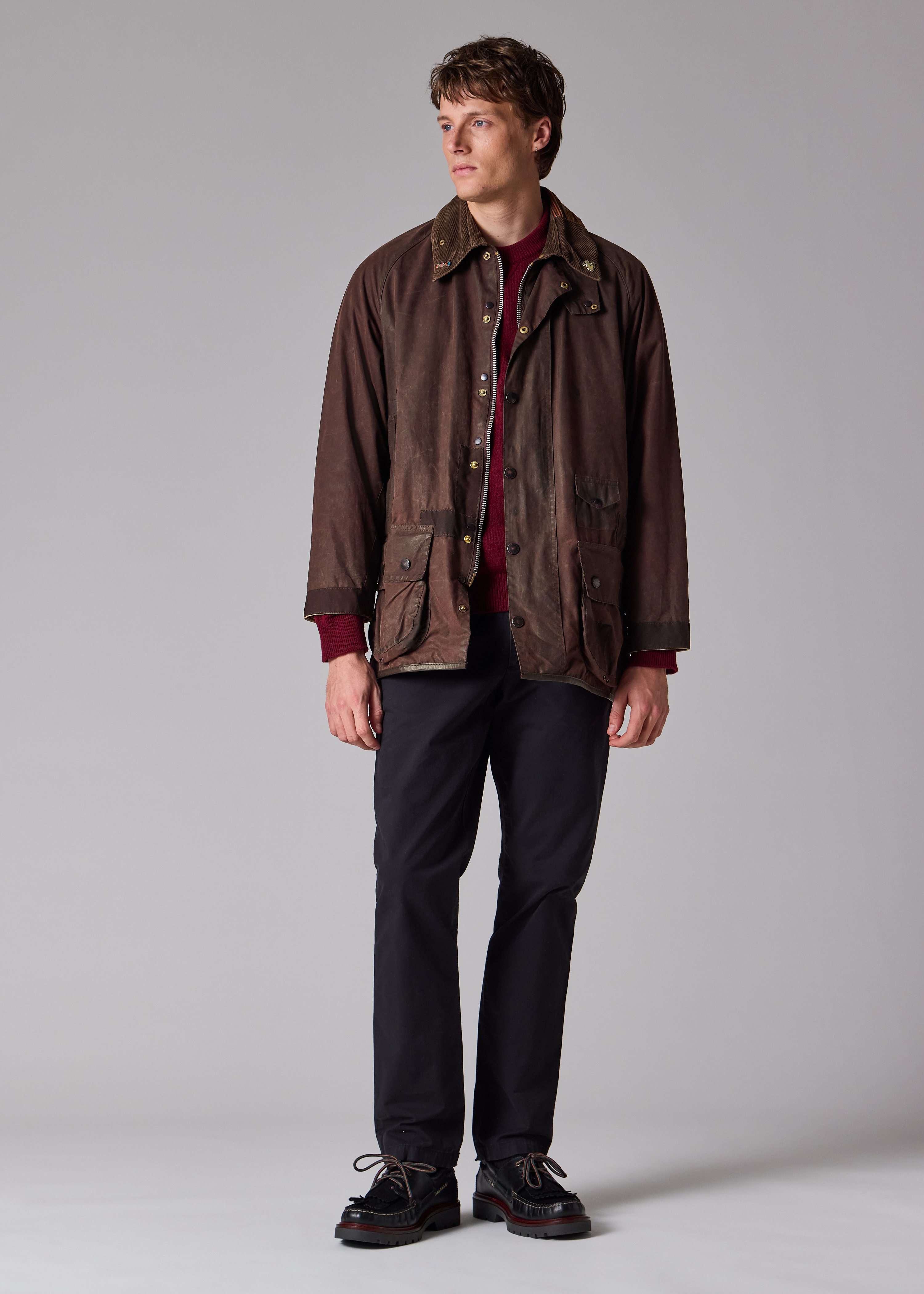 Paul Smith loves Barbour - Re-Loved Brown Waxed Jacket thumbnail 7