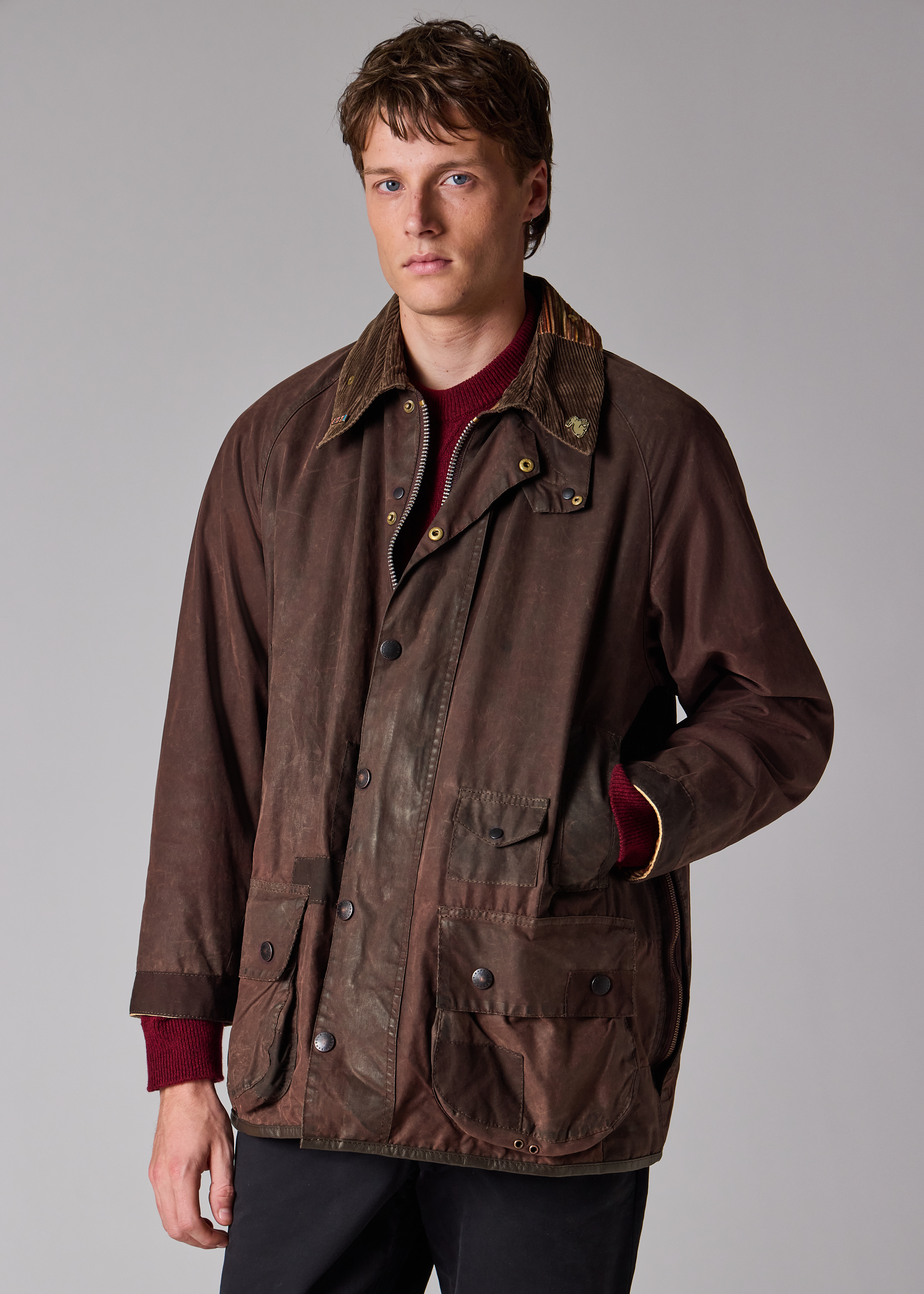 Paul Smith loves Barbour - Re-Loved Brown Waxed Jacket thumbnail 6