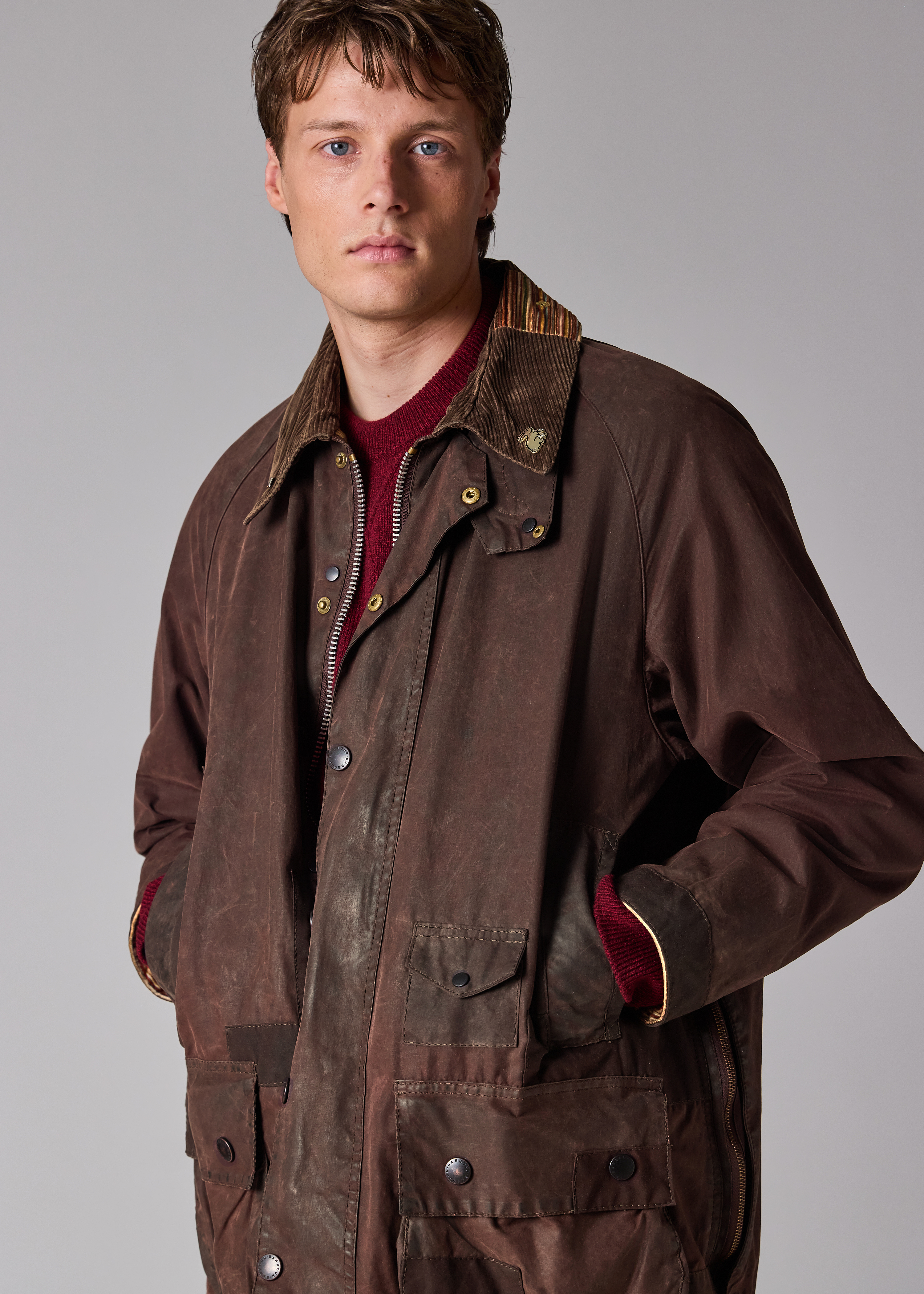 Paul Smith loves Barbour - Re-Loved Brown Waxed Jacket thumbnail 8