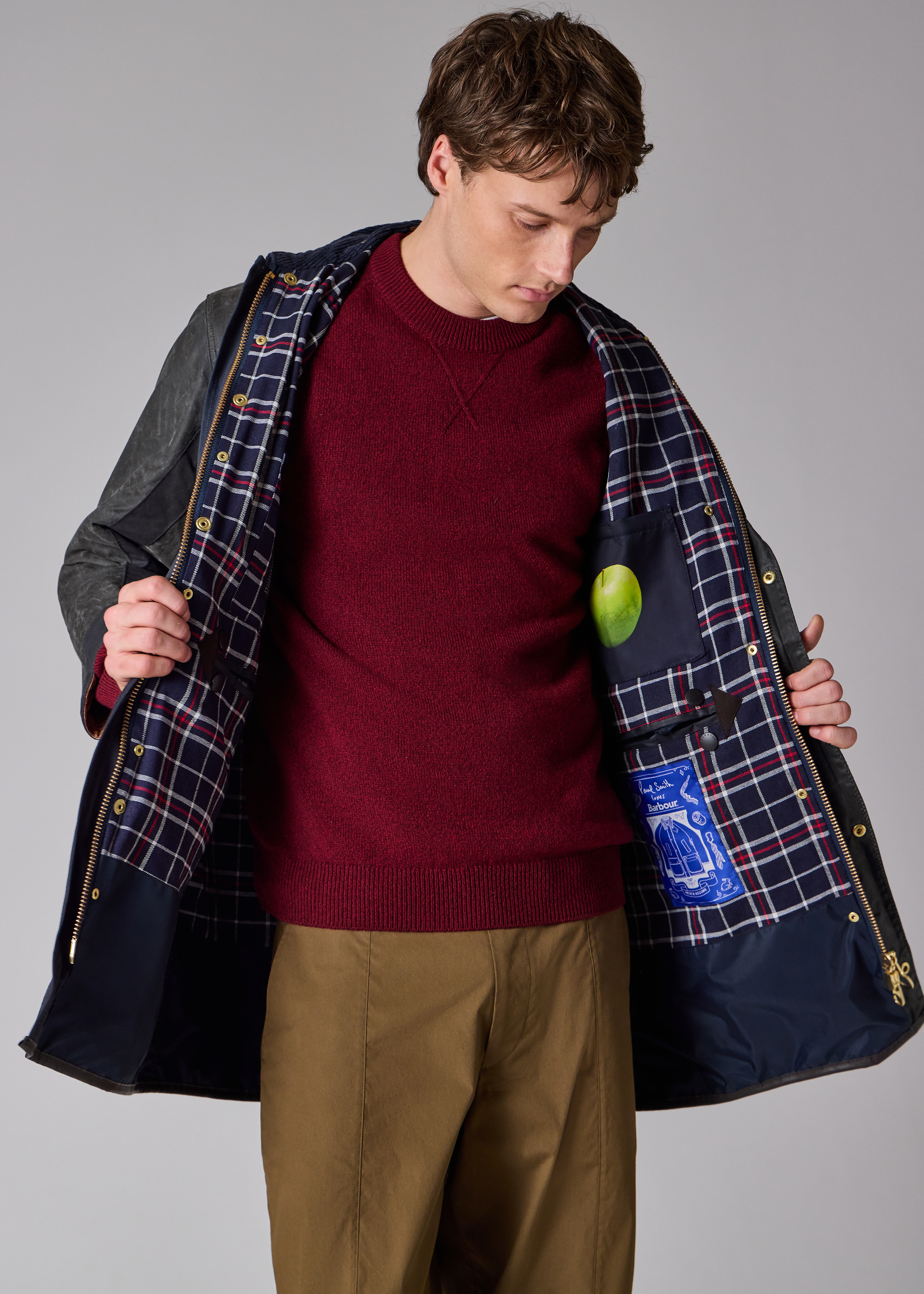 Paul Smith Loves Barbour - Re-Loved Navy Waxed Jacket