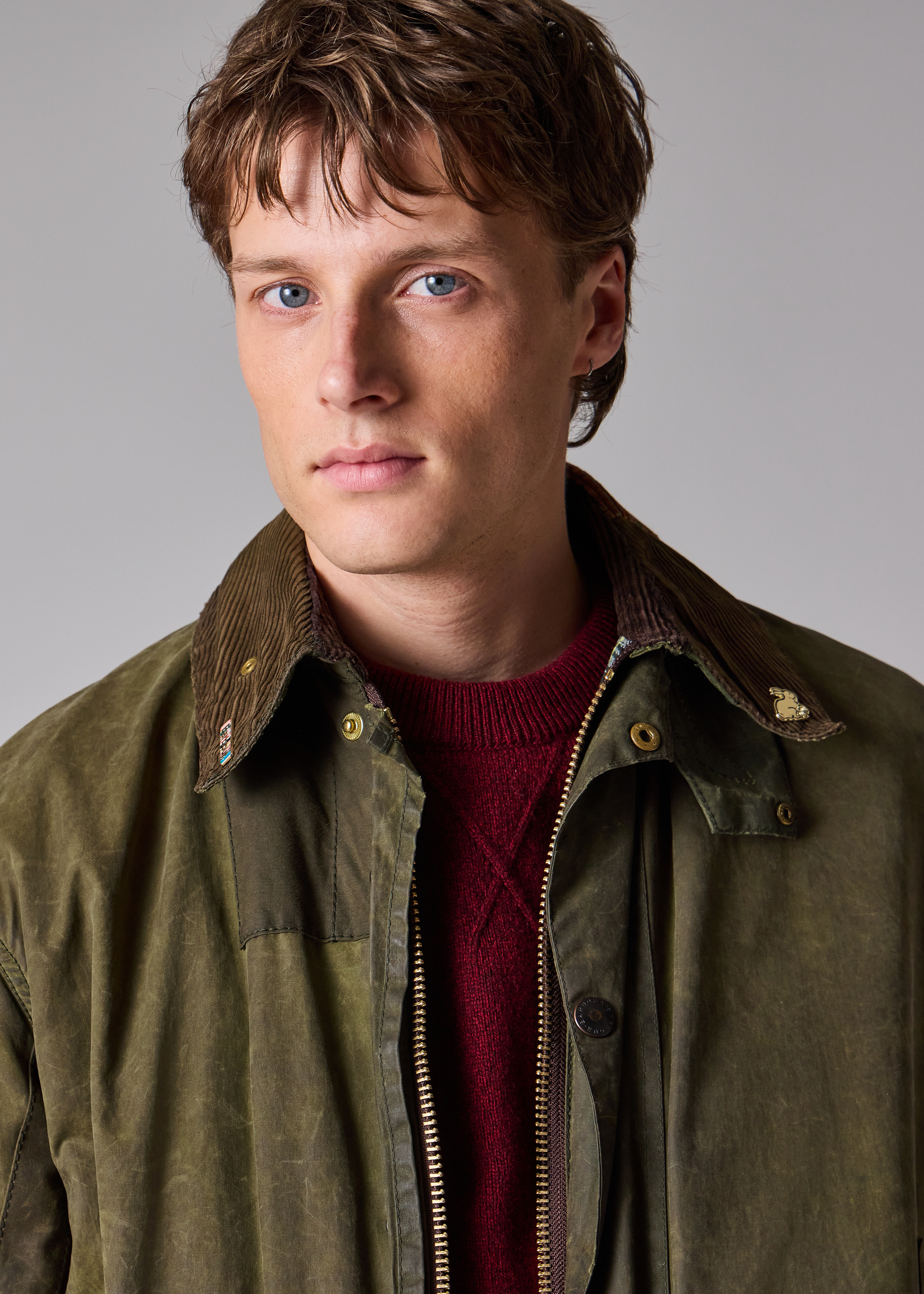 Paul Smith loves Barbour - Re-Loved Green Waxed Jacket thumbnail 3