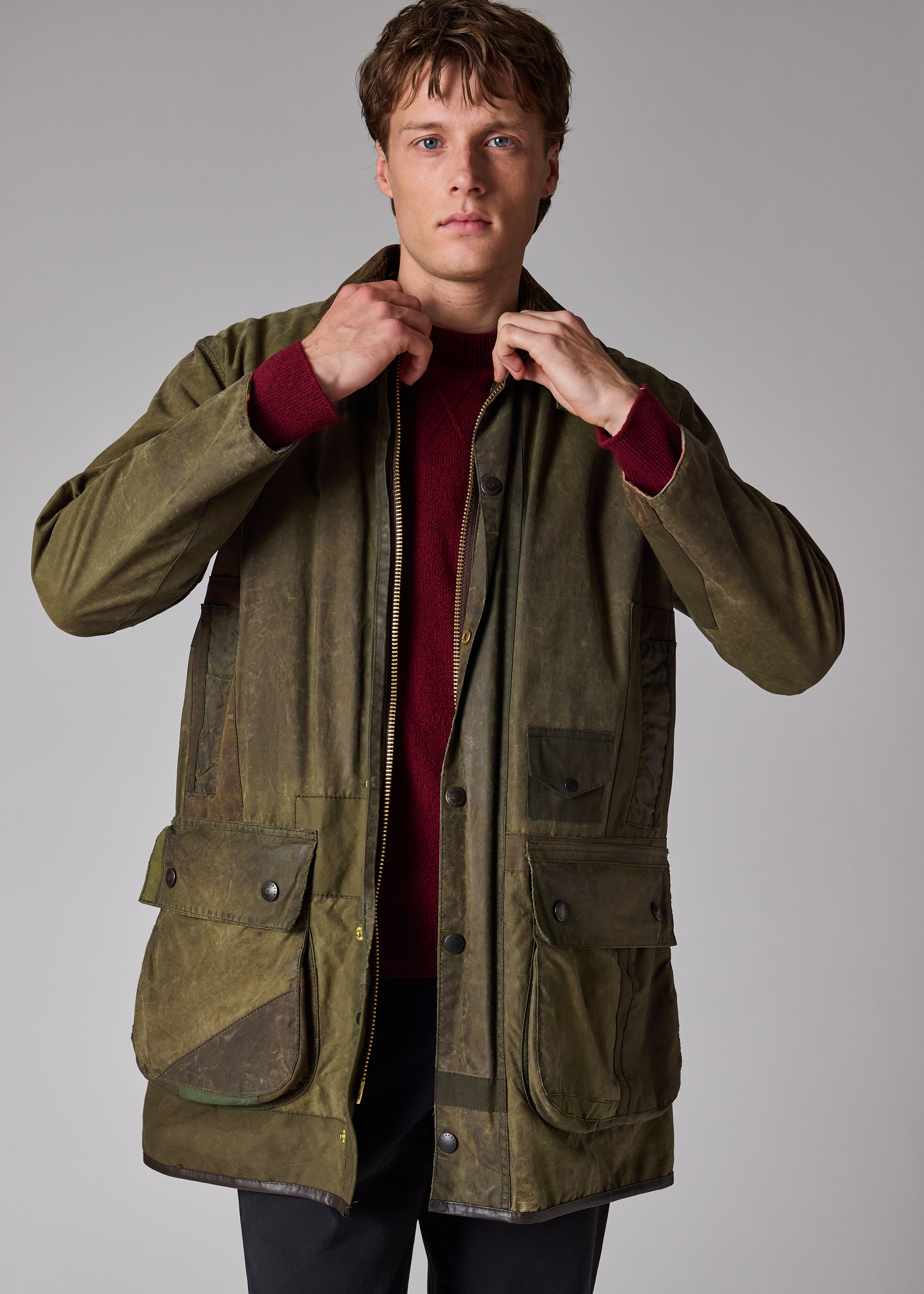 Paul Smith loves Barbour - Re-Loved Green Waxed Jacket thumbnail 6