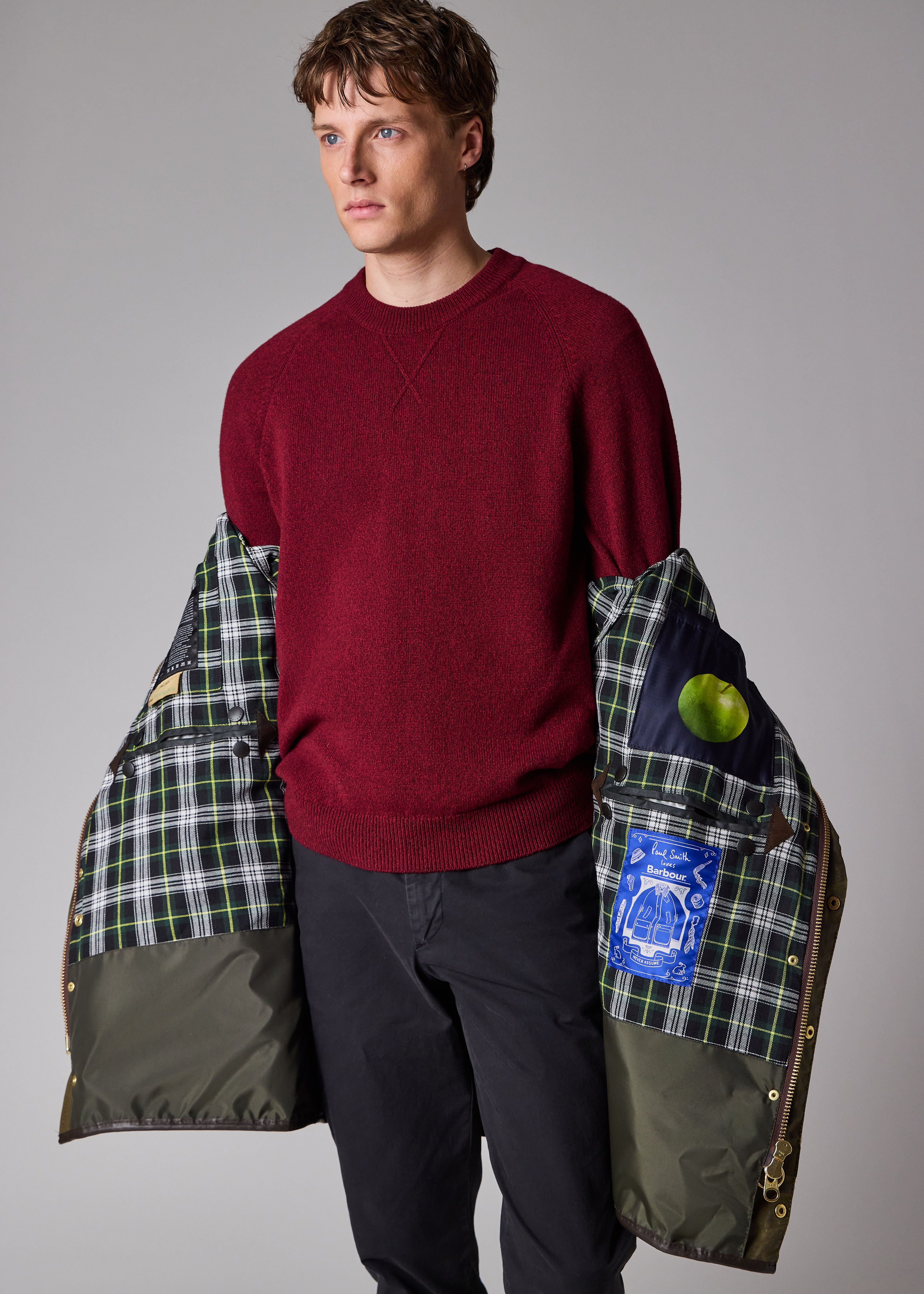 Paul Smith loves Barbour - Re-Loved Green Waxed Jacket thumbnail 2