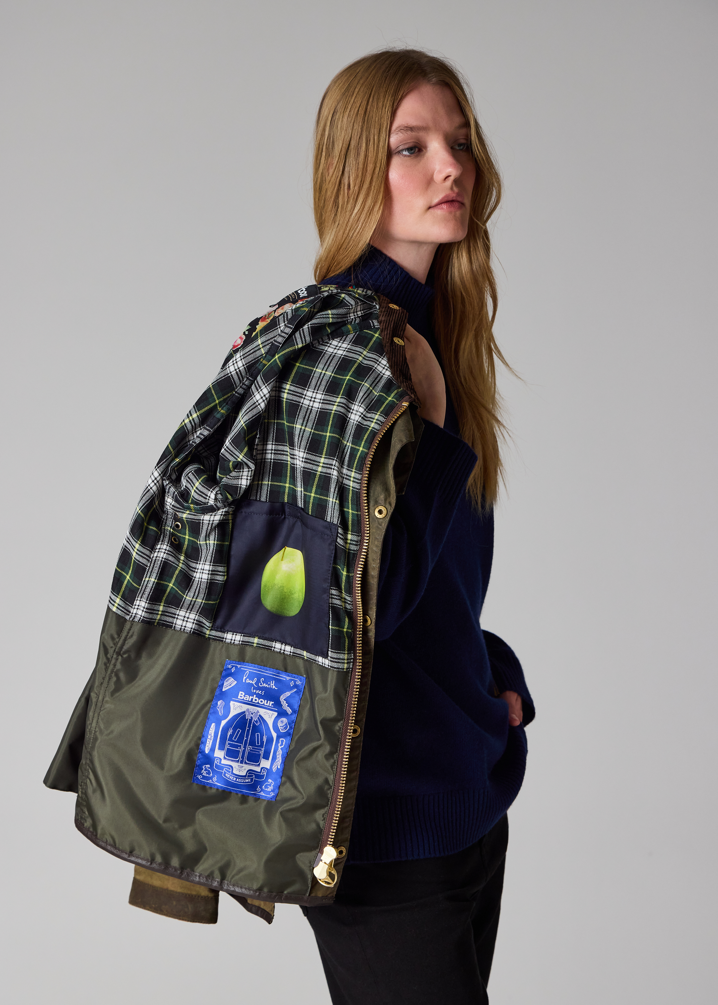 Paul Smith loves Barbour - Re-Loved Green Waxed Jacket