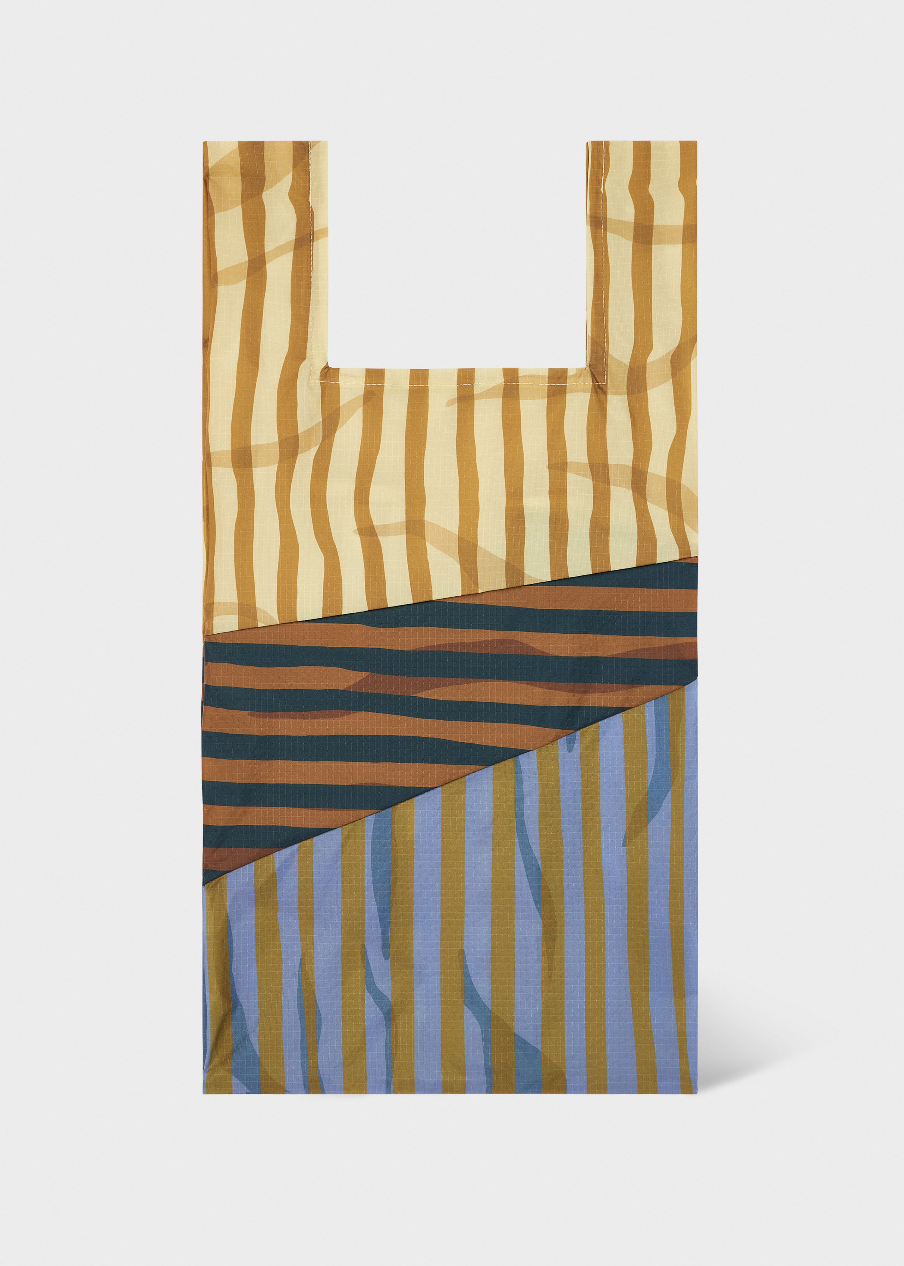 Susan Bijl x Paul Smith - Blue Mixed-Stripe 'The New Shopping Bag