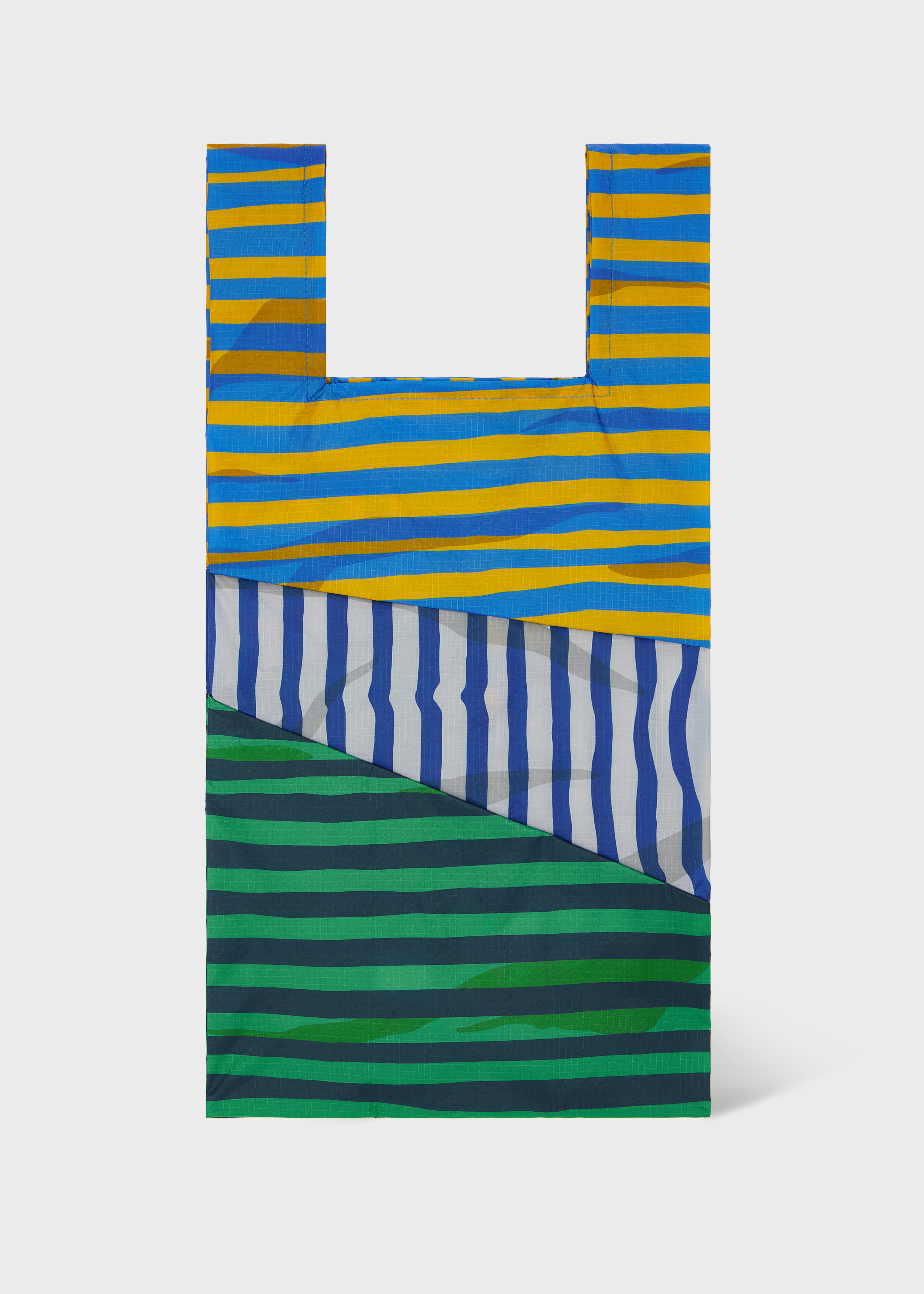 Susan Bijl x Paul Smith - Blue Mixed-Stripe 'The New Shopping Bag
