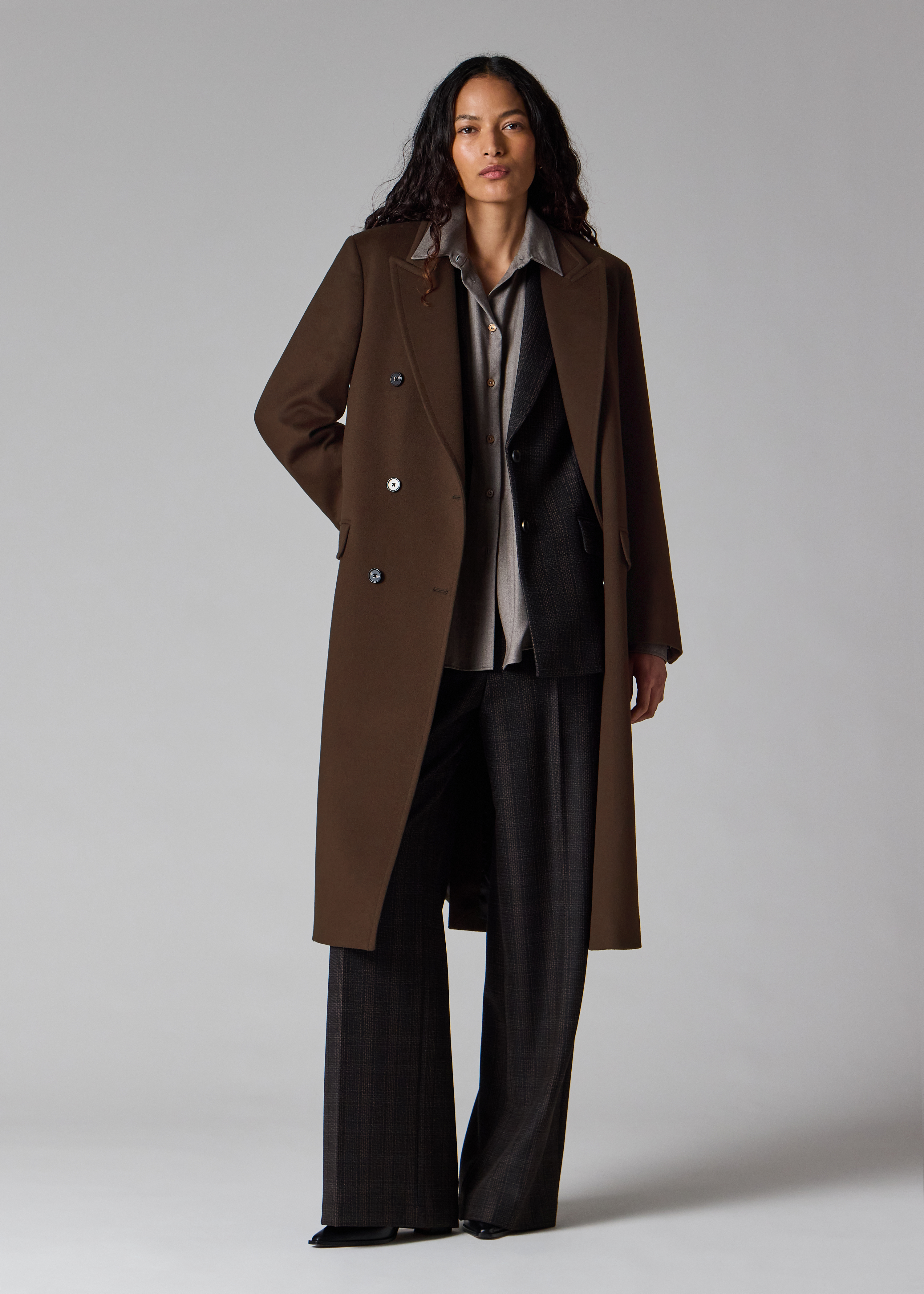 Paul Smith Women's Oatmeal Wool-Cashmere Blend Double-Breasted