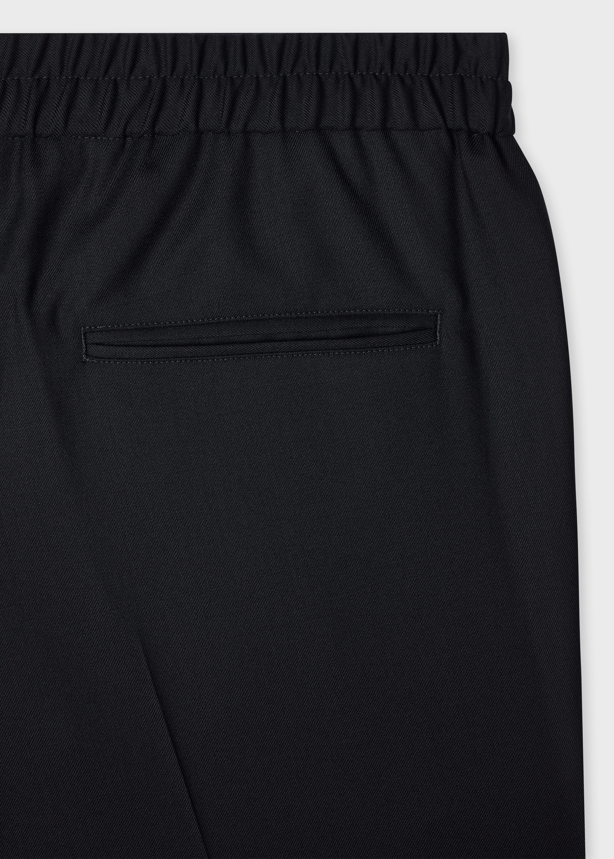 A Suit To Travel In - Navy Elasticated-Waist Trousers thumbnail 2