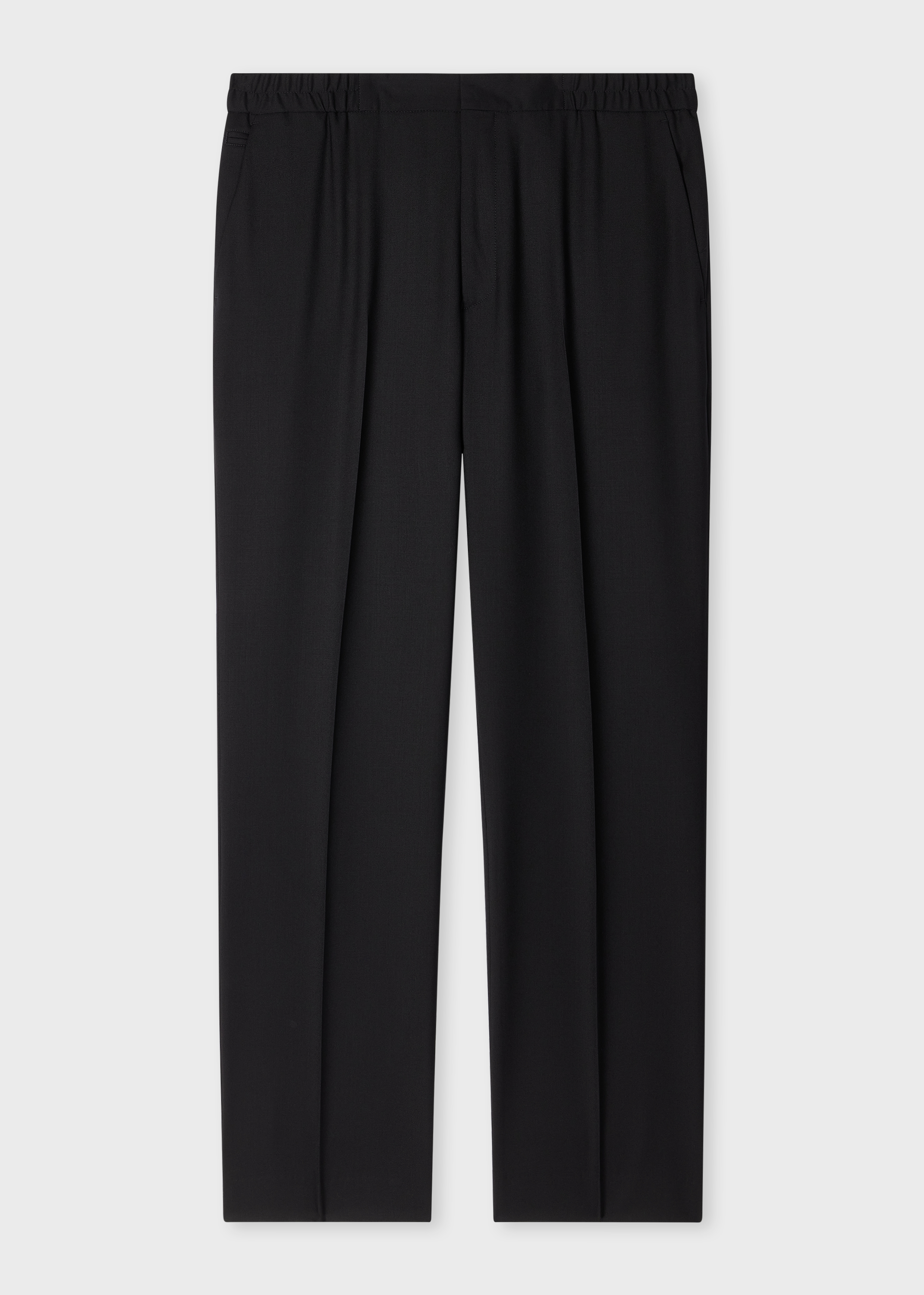 A Suit To Travel In - Black Elasticated-Waist Trousers thumbnail 5