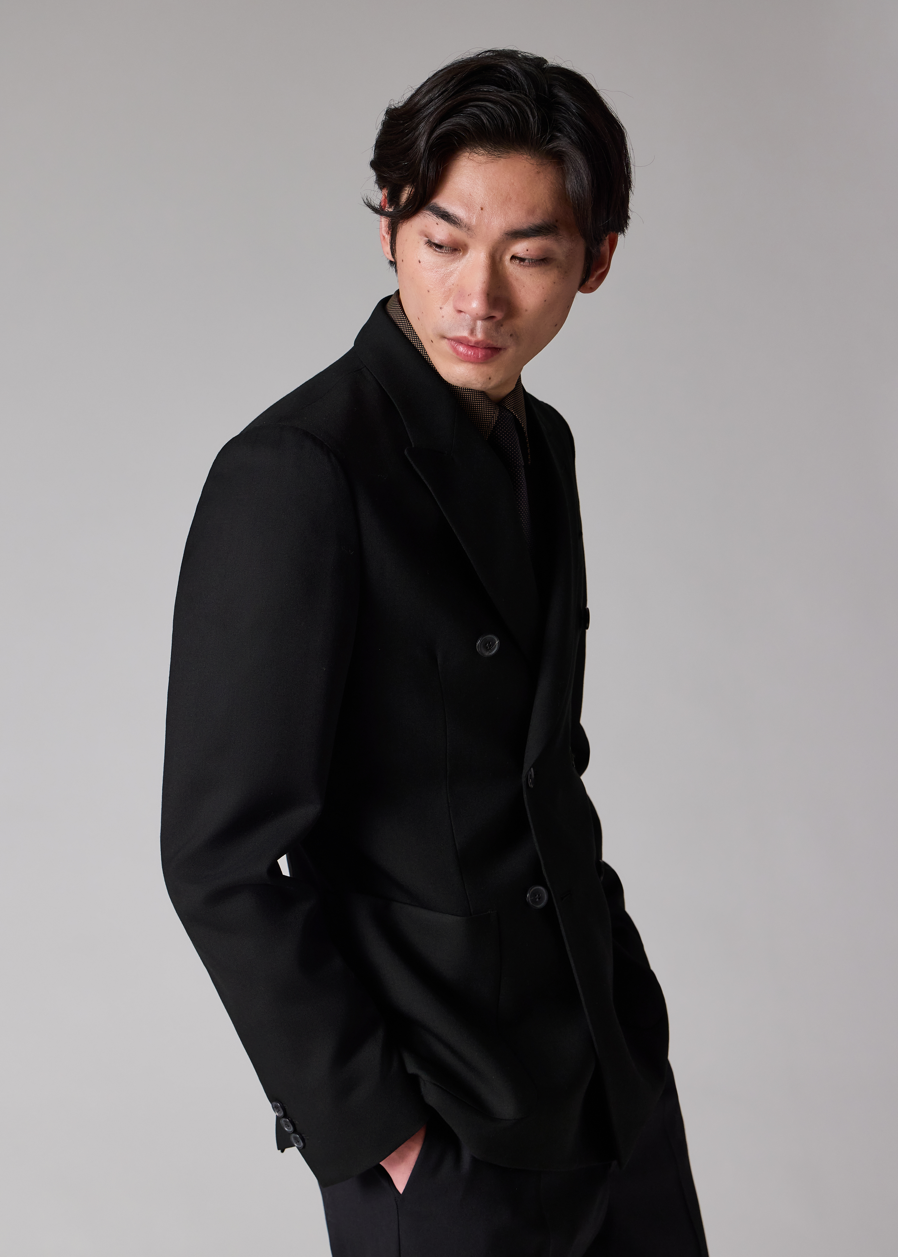 Paul Smith Tailored-Fit Black 'Suit To Travel In' Double-Breasted