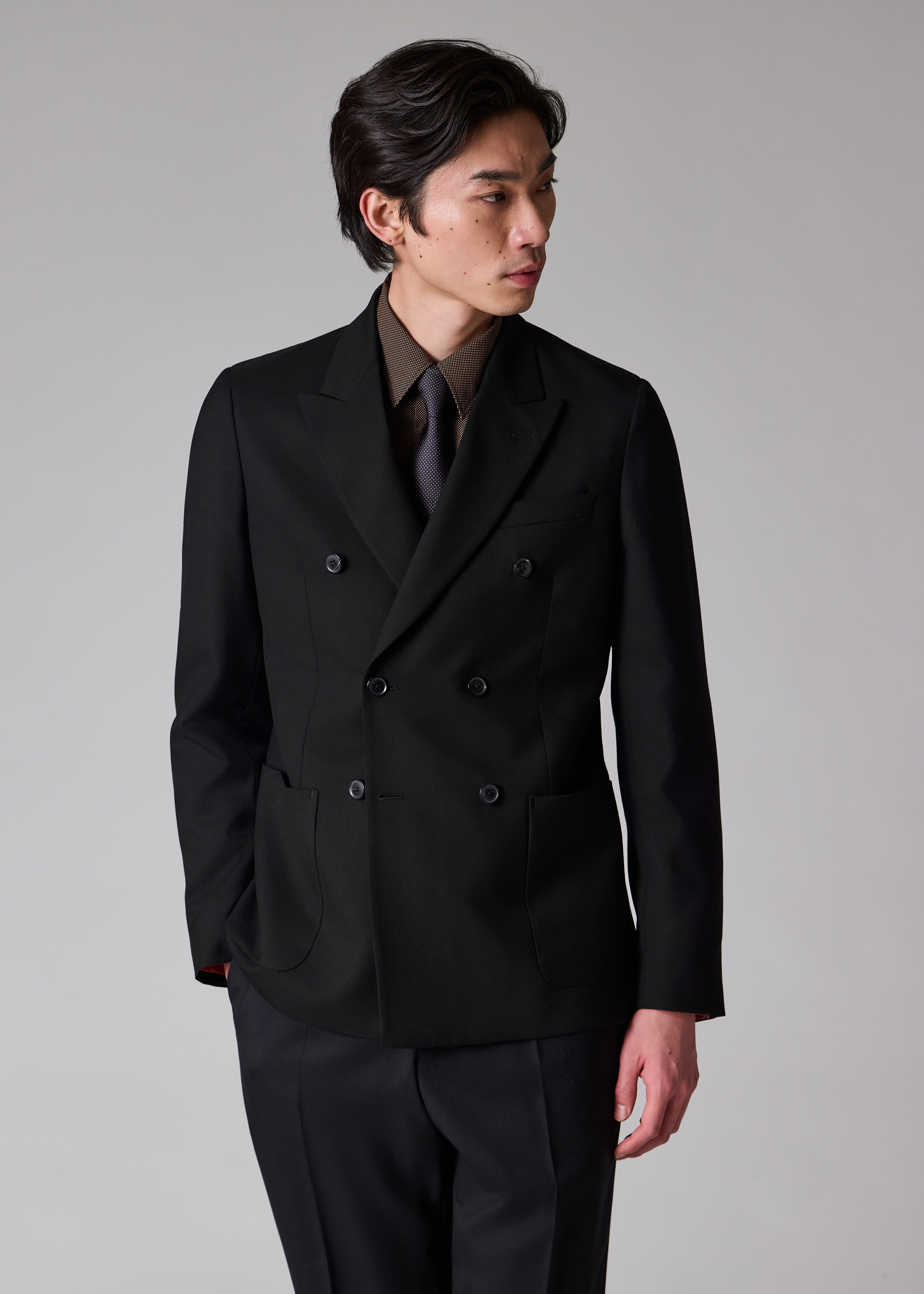 Paul Smith Tailored-Fit Black 'Suit To Travel In' Double-Breasted