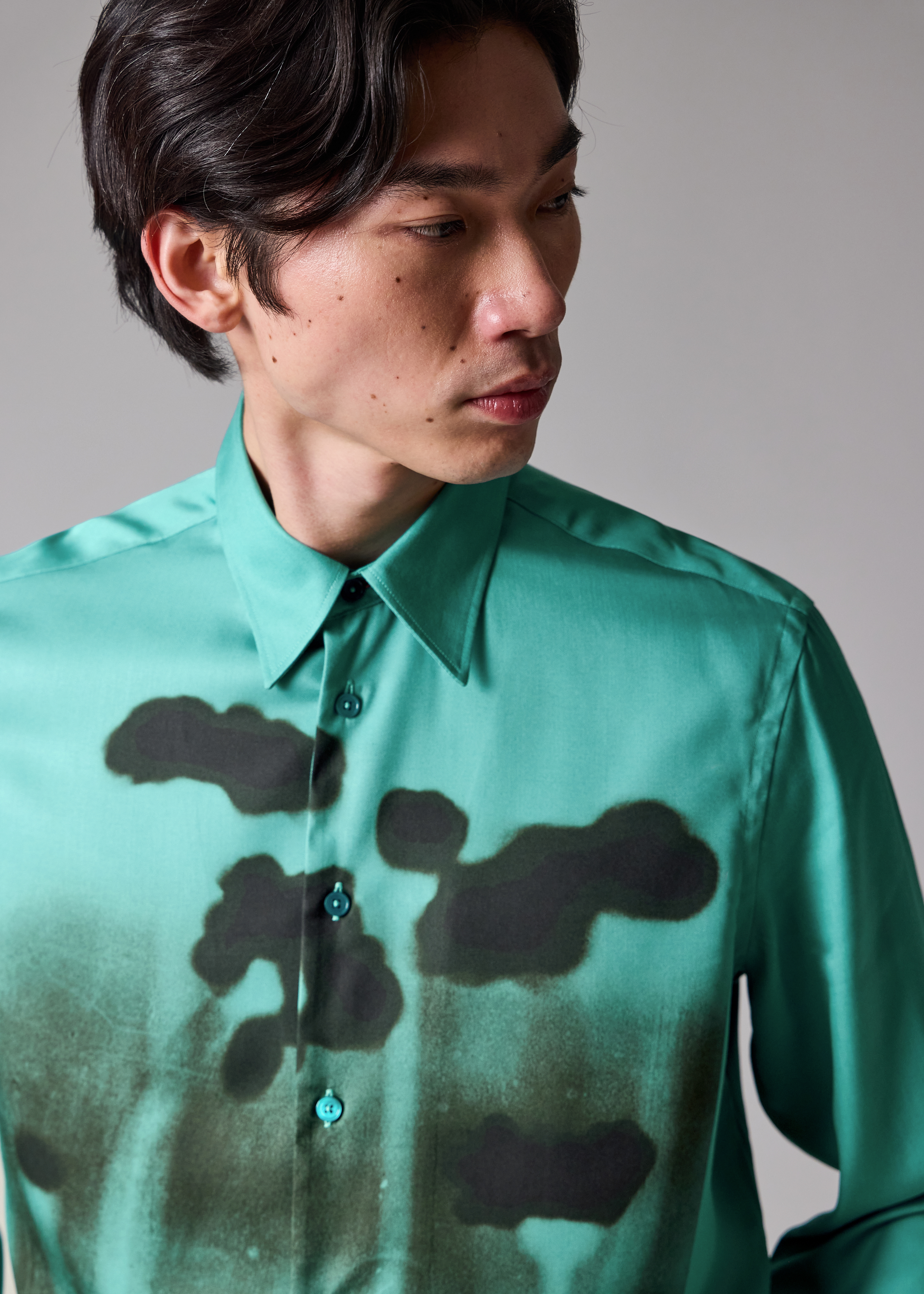 Paul Smith Turquoise 'Field Flowers' Print Lyocell Shirt | King's