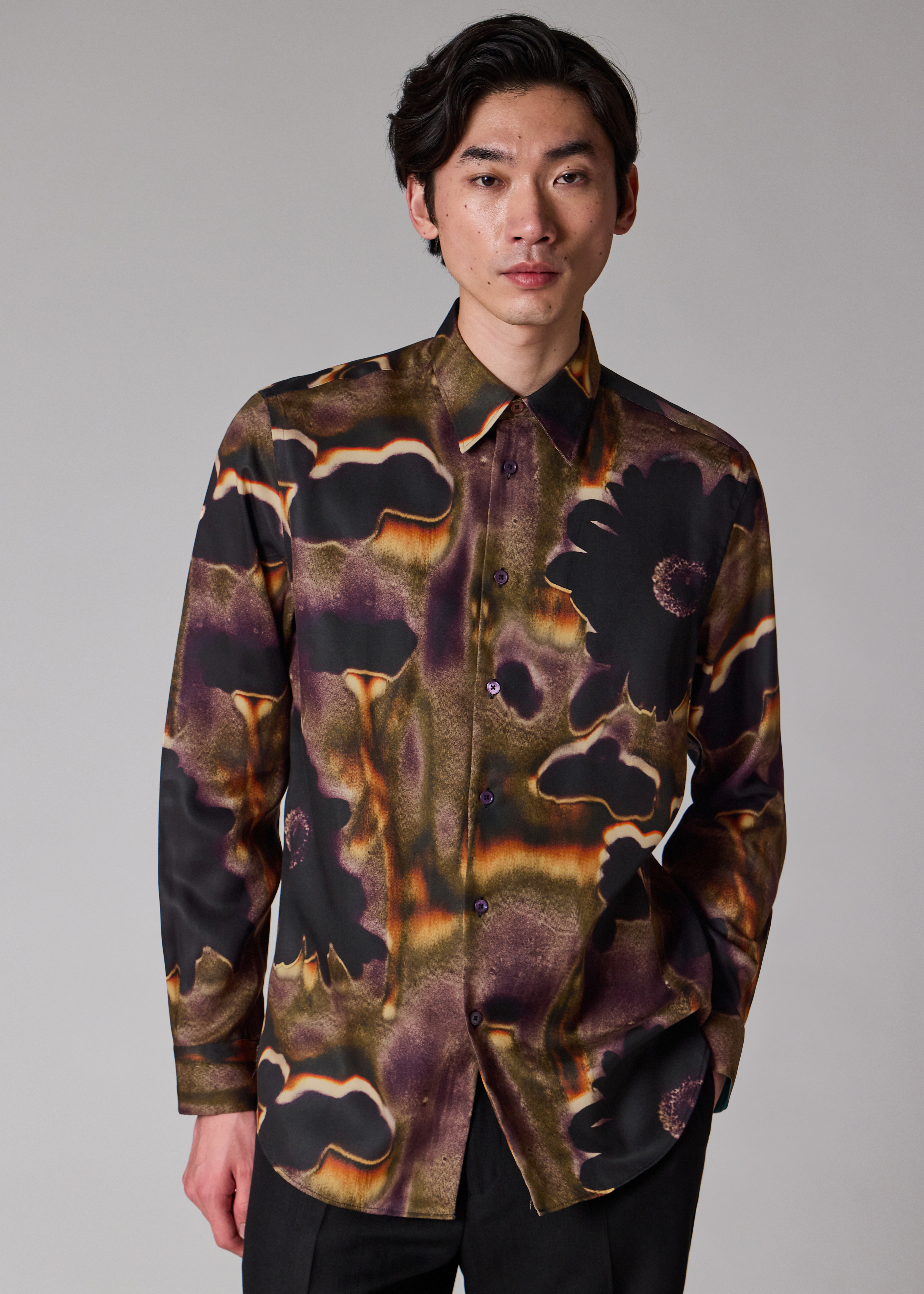 Paul Smith 'Field Flowers' Print Lyocell Shirt | King's Cross