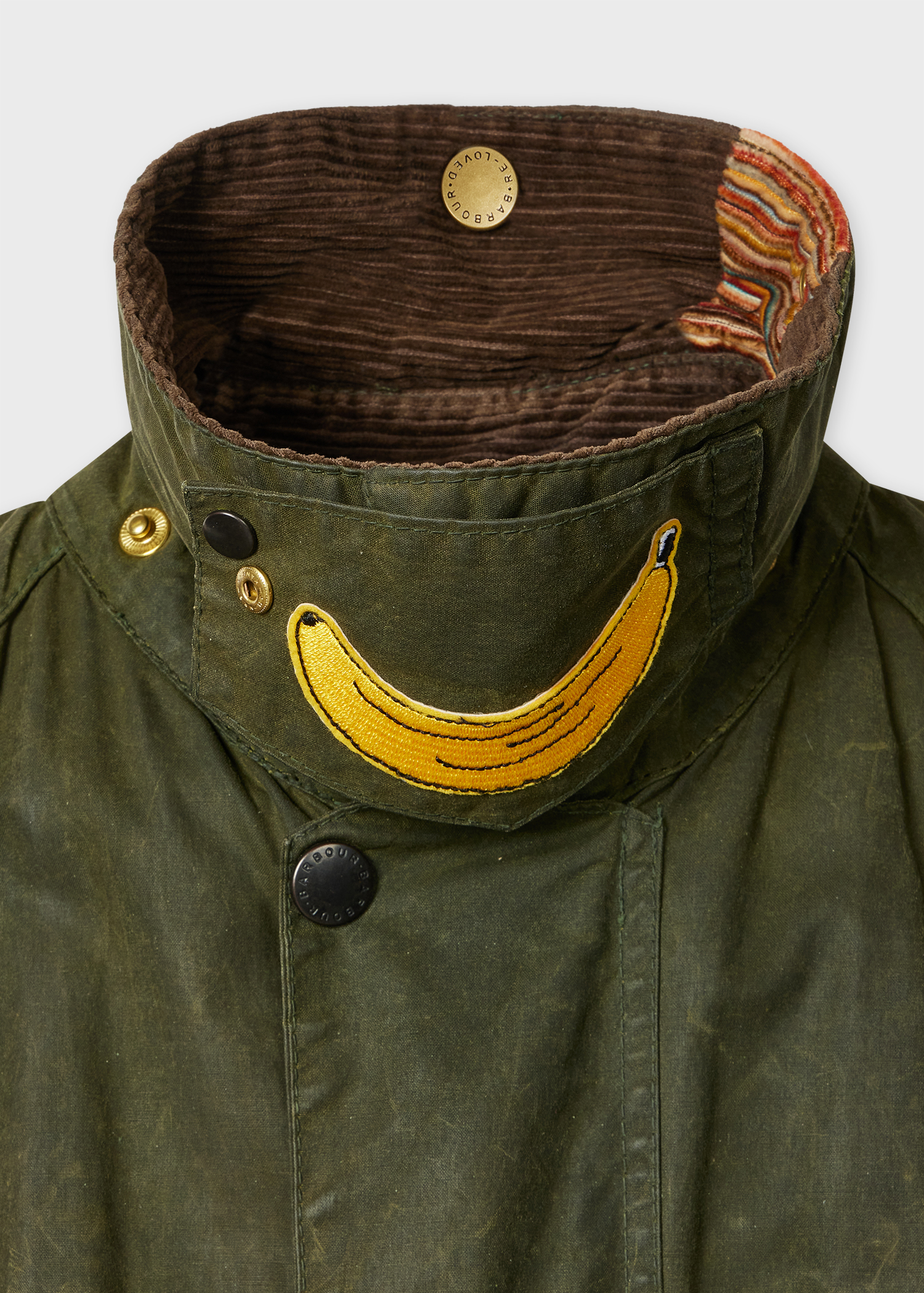 Paul Smith Loves Barbour - Re-Loved Green Gamefair Waxed Jacket thumbnail 13