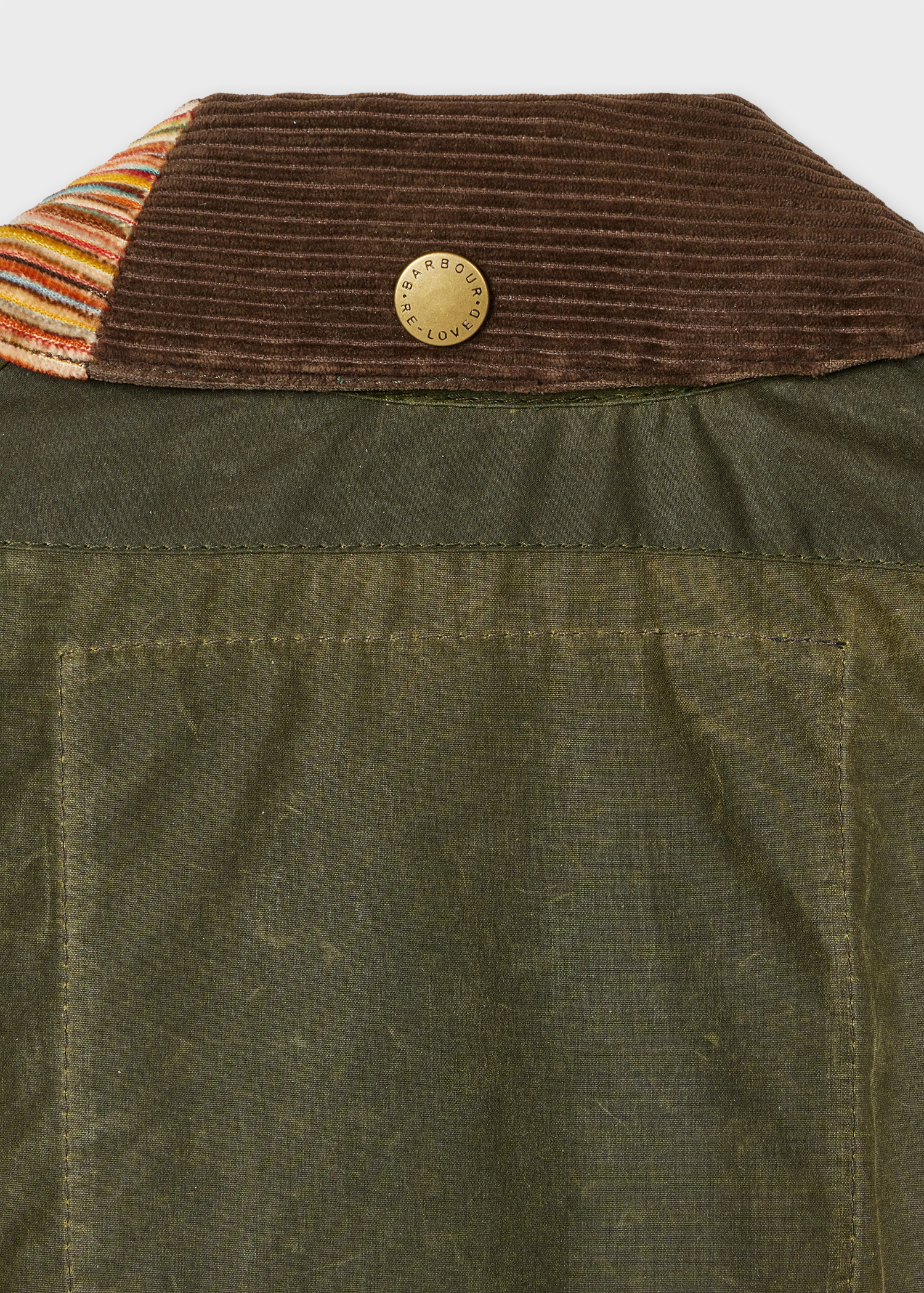 Paul Smith Loves Barbour - Re-Loved Green Gamefair Waxed Jacket thumbnail 19