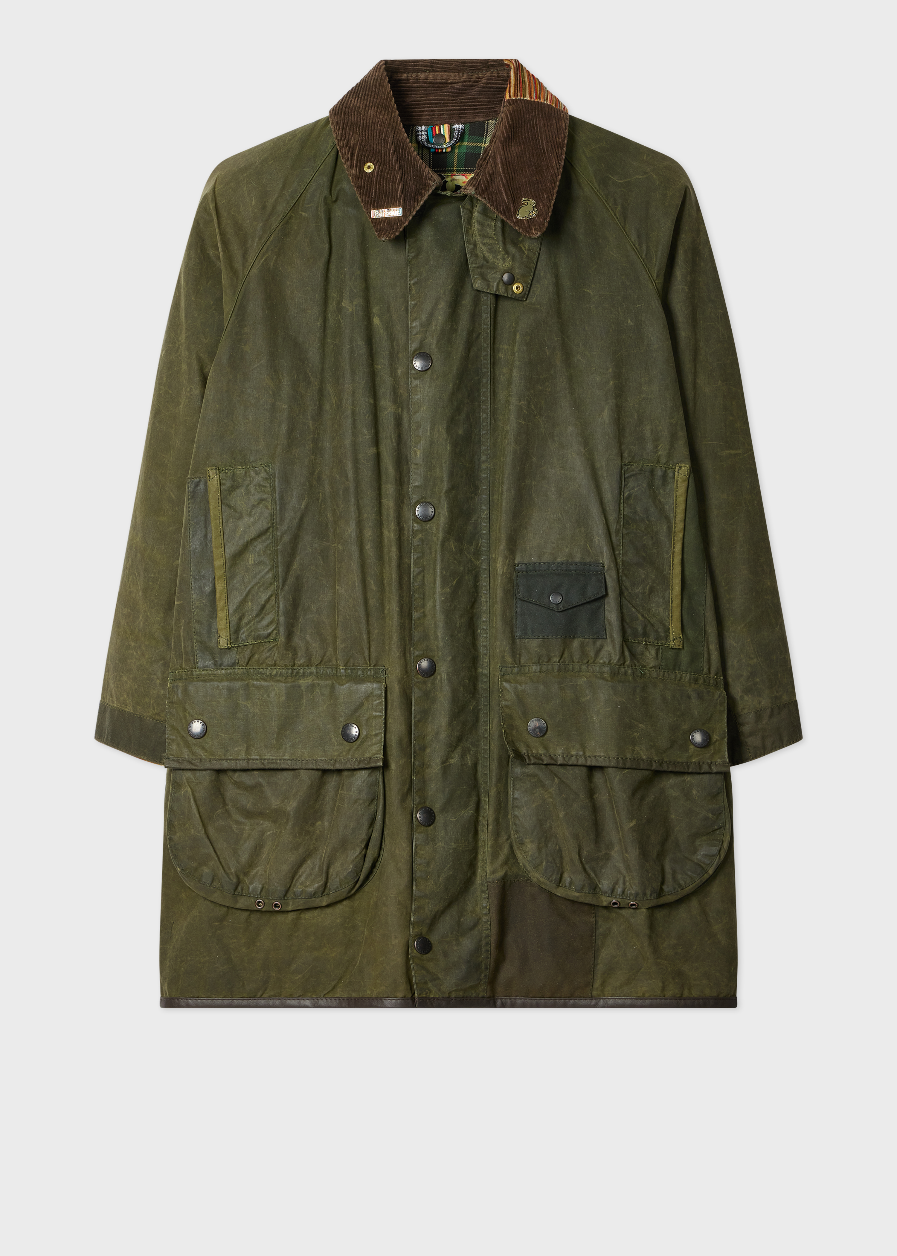 Paul Smith Loves Barbour - Re-Loved Green Gamefair Waxed Jacket thumbnail 12