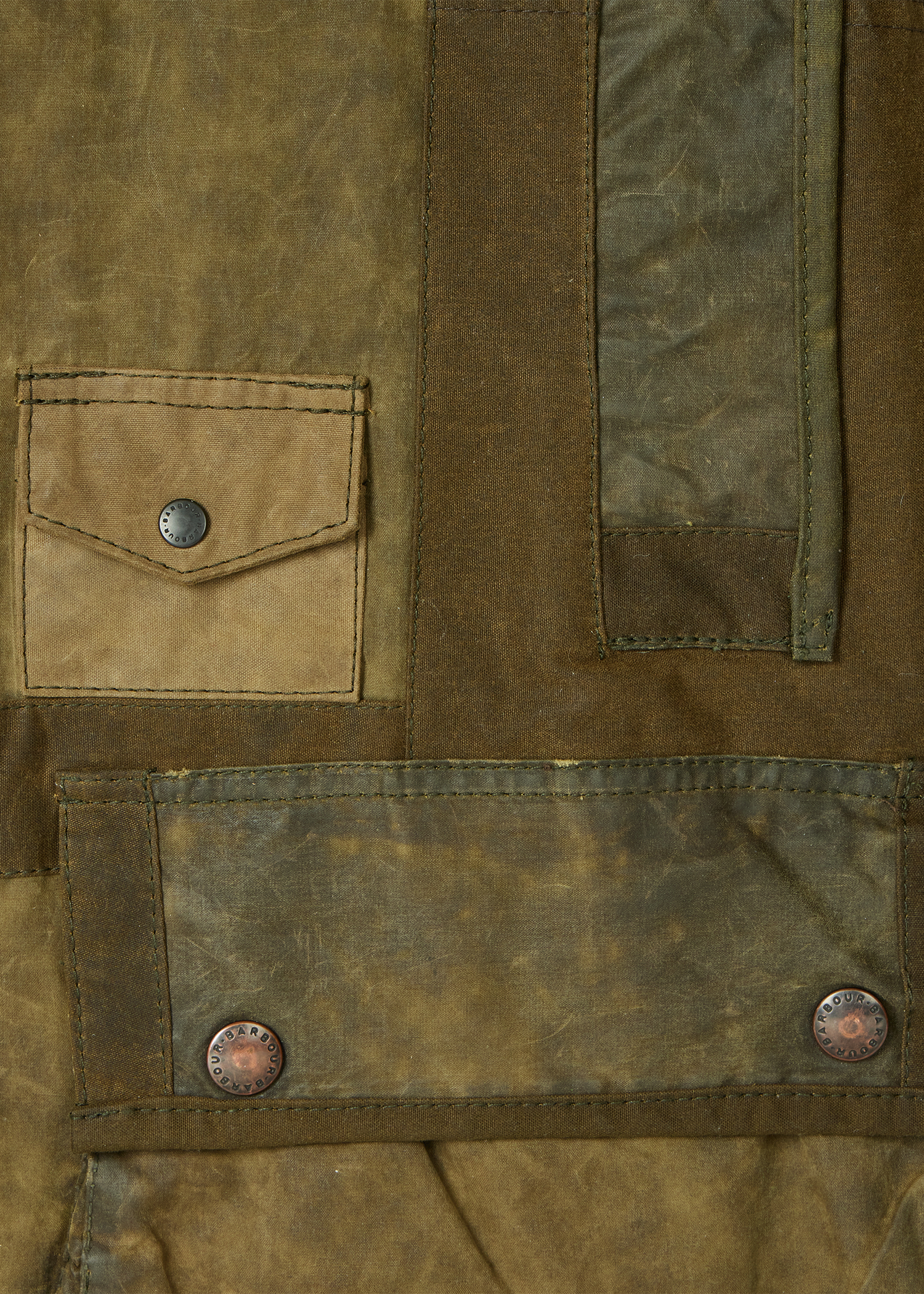 Paul Smith Loves Barbour - Re-Loved Green Border Waxed Jacket thumbnail 12
