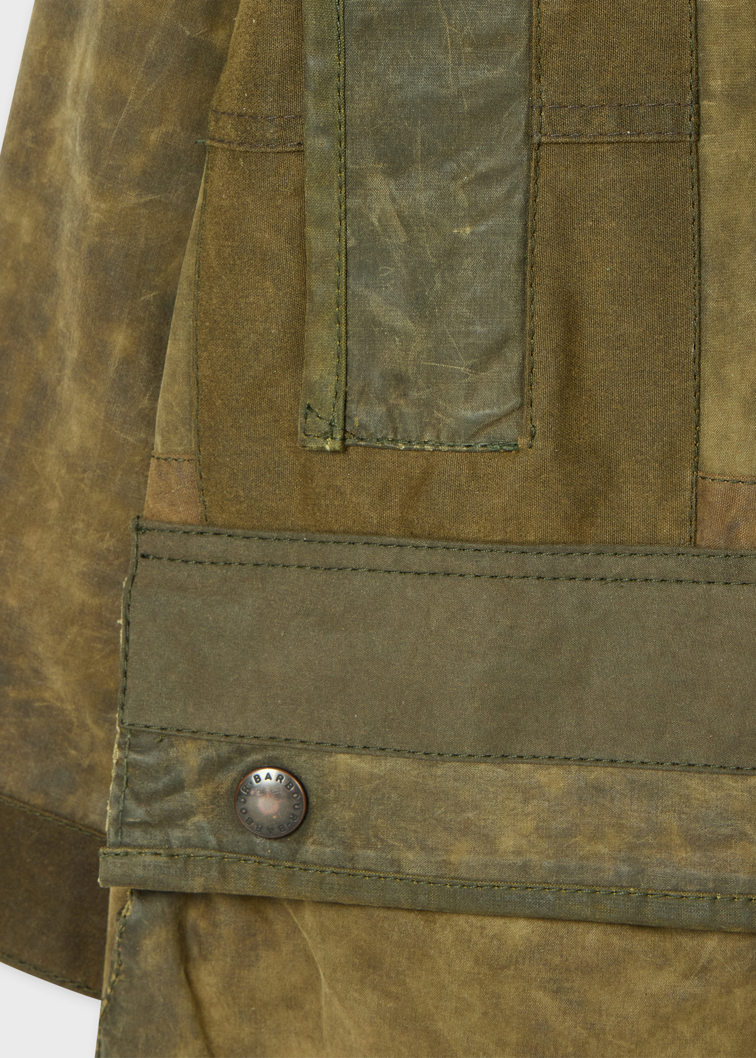 Paul Smith Loves Barbour - Re-Loved Green Border Waxed Jacket thumbnail 13